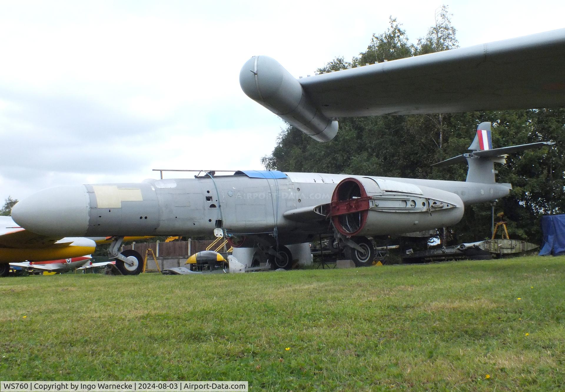 WS760, Gloster Meteor NF.14 C/N AW.5772, Gloster (Armstrong Whitworth) Meteor NF14 being restored at the East Midlands Aeropark, Castle Donington