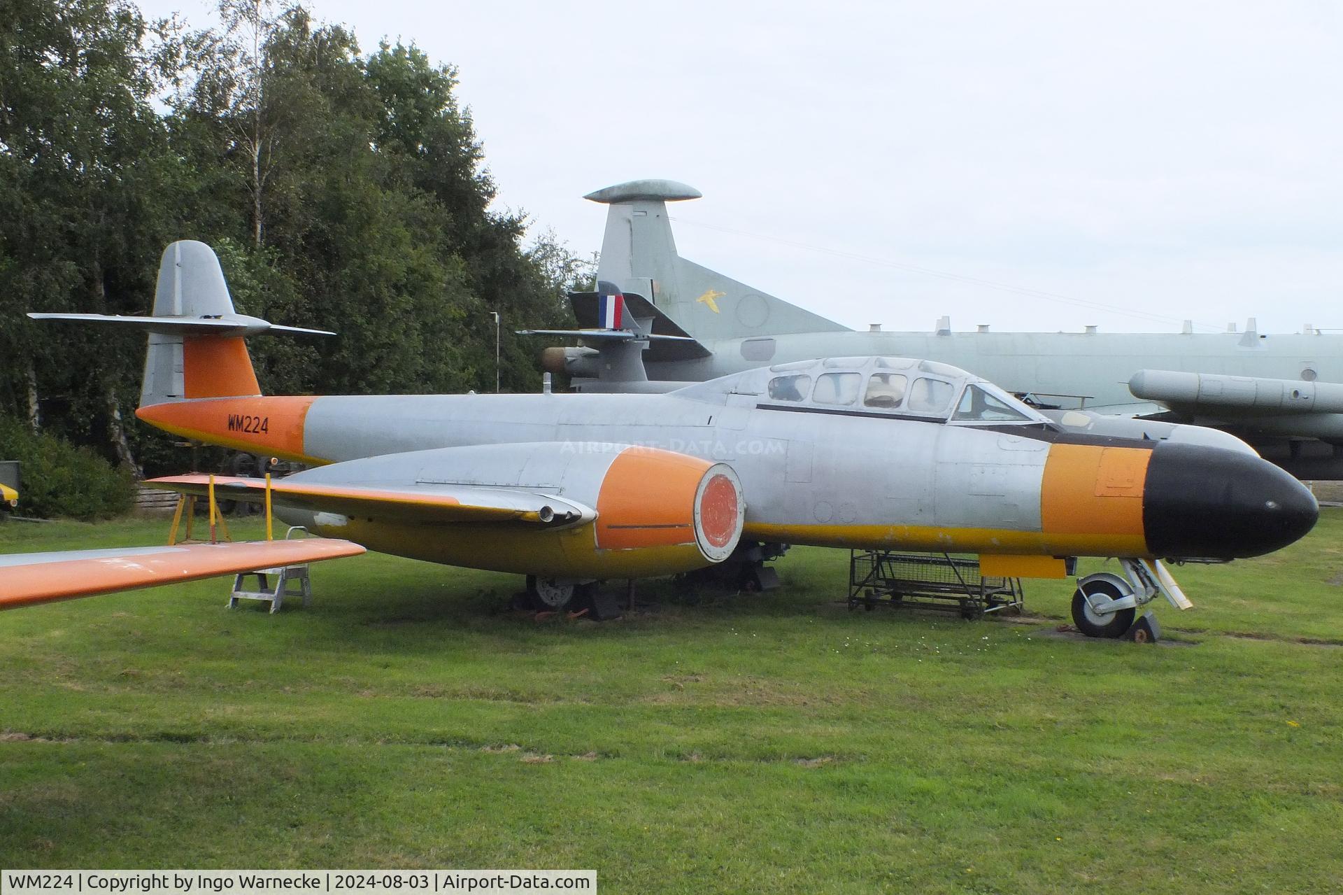 WM224, 1952 Gloster Meteor TT.20 C/N Not found WM224, Gloster Meteor TT20 at the East Midlands Aeropark, Castle Donington