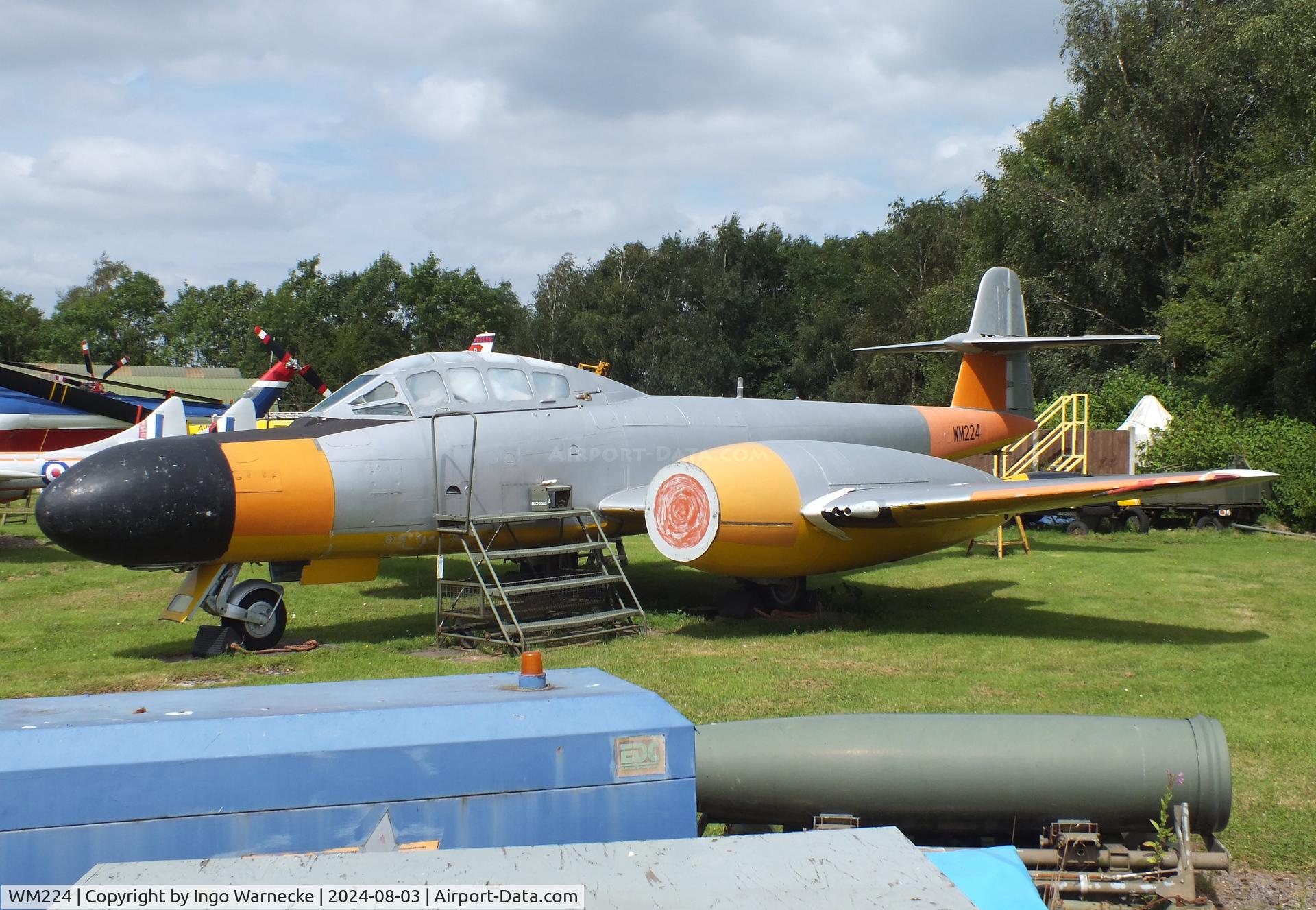 WM224, 1952 Gloster Meteor TT.20 C/N Not found WM224, Gloster Meteor TT20 at the East Midlands Aeropark, Castle Donington