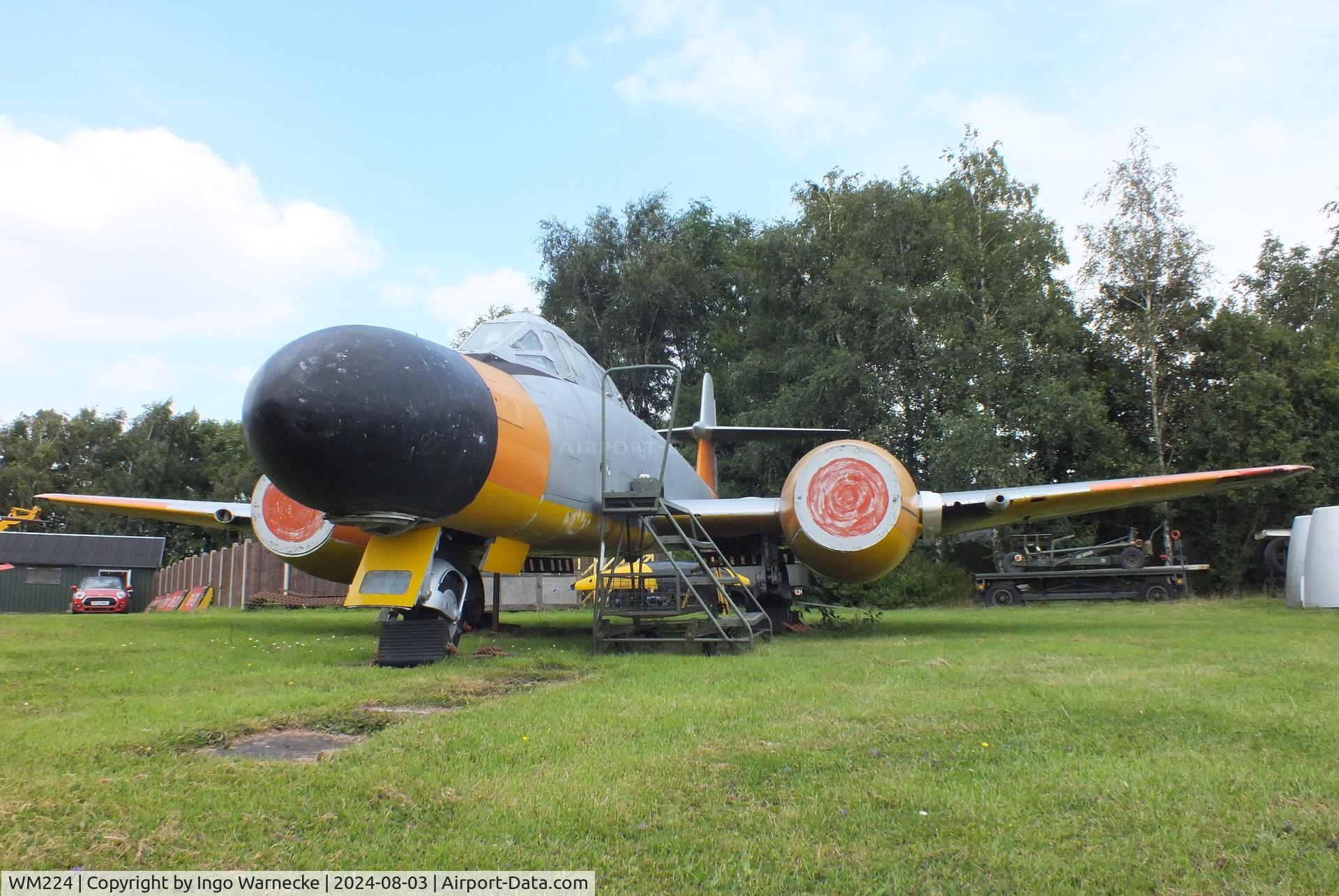 WM224, 1952 Gloster Meteor TT.20 C/N Not found WM224, Gloster Meteor TT20 at the East Midlands Aeropark, Castle Donington