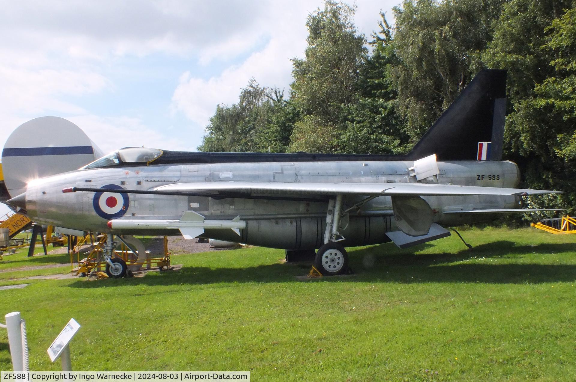 ZF588, English Electric Lightning F.53 C/N 95300, English Electric Lightning F53 at the East Midlands Aeropark, Castle Donington