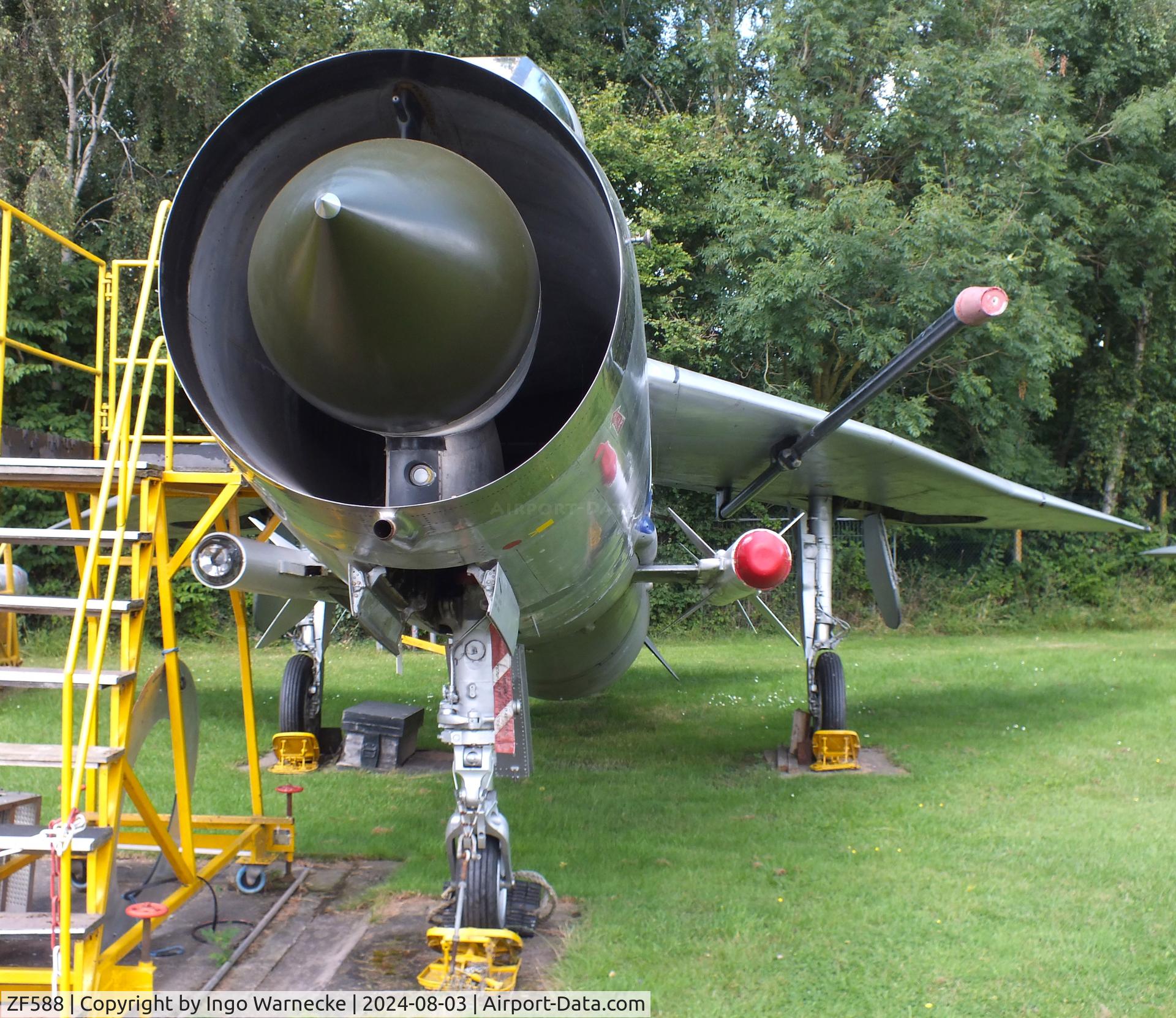 ZF588, English Electric Lightning F.53 C/N 95300, English Electric Lightning F53 at the East Midlands Aeropark, Castle Donington
