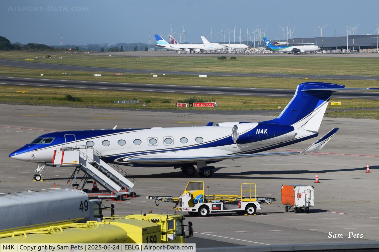 N4K, 2024 Gulfstream Aerospace GVI (G650ER) C/N 6583, At Liège Airport.