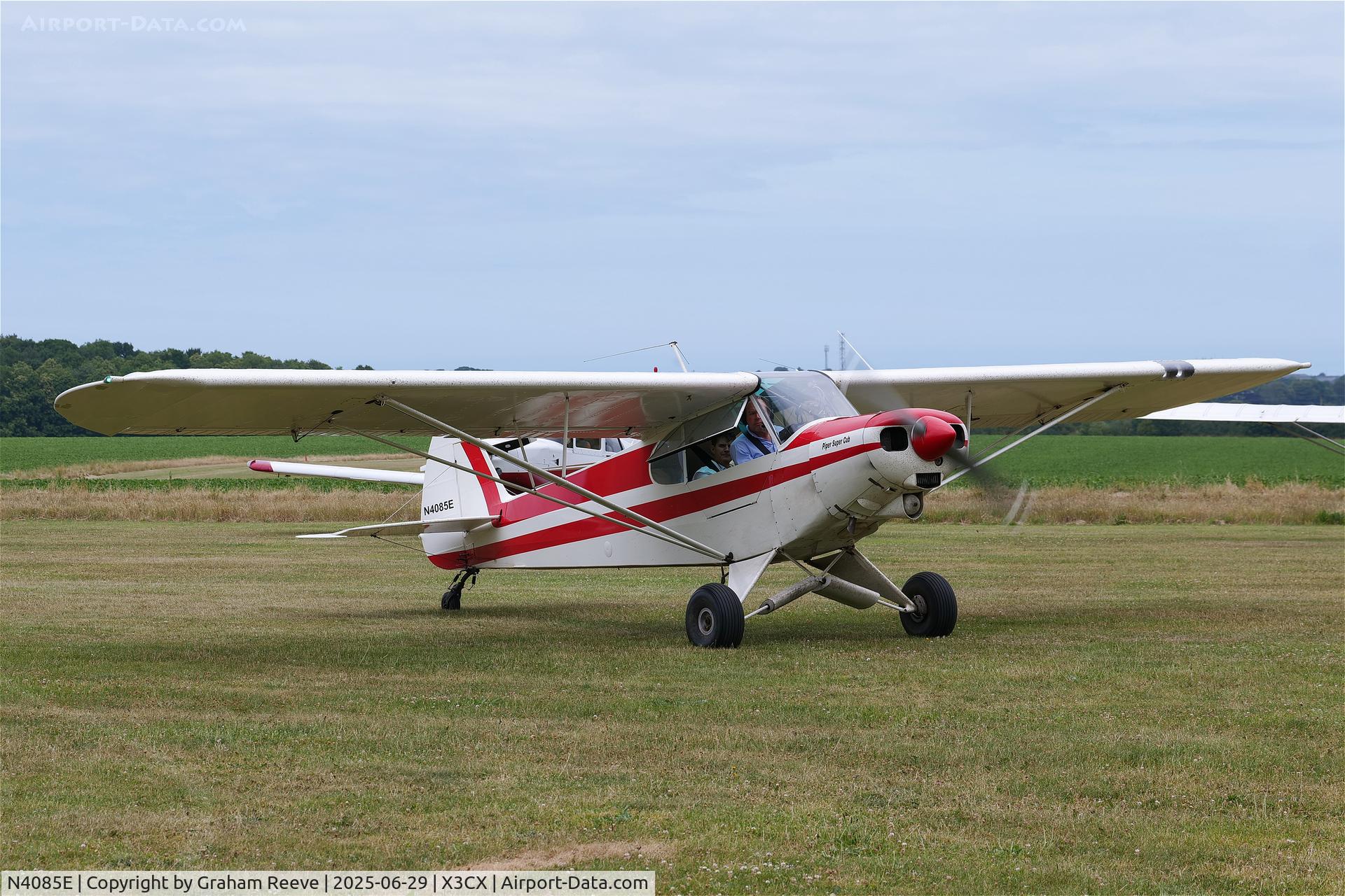 N4085E, 1978 Piper PA-18-150 Super Cub C/N 18-7809059, Just landed at Northrepps.