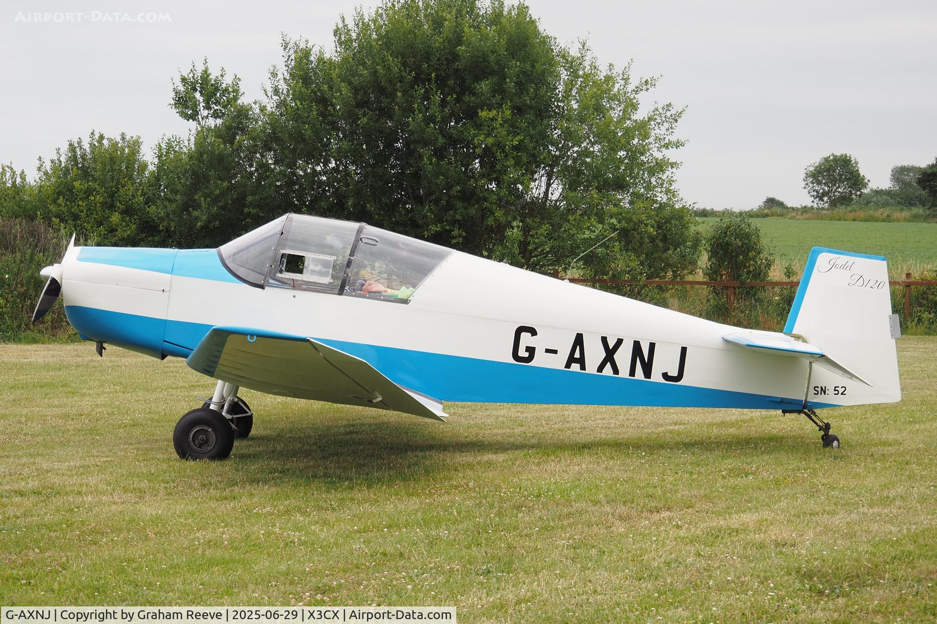 G-AXNJ, 1957 Wassmer (Jodel) D-120 Paris-Nice C/N 52, Parked at Northrepps.