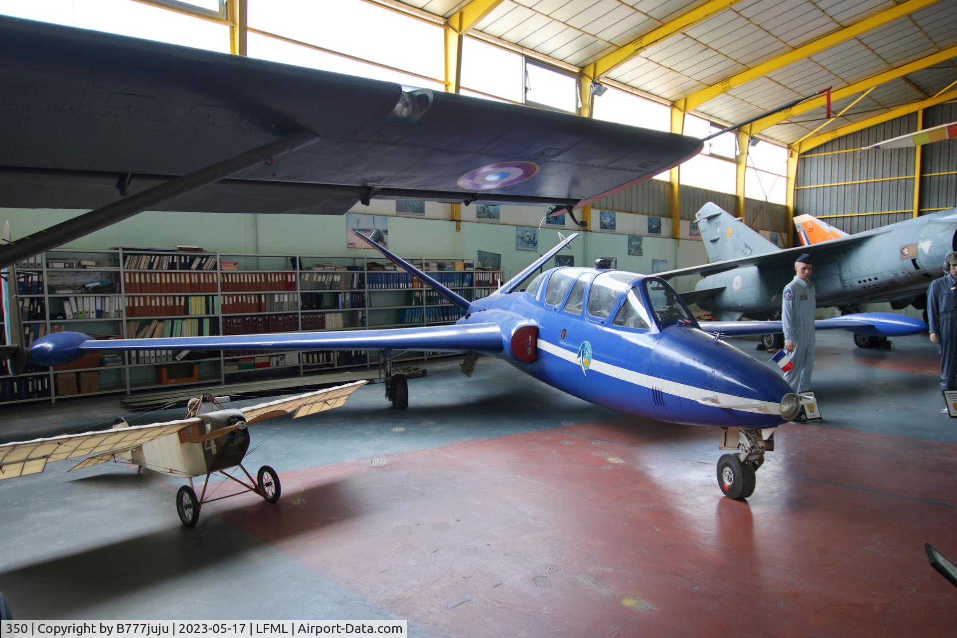350, Fouga CM-170 Magister C/N 350, at Saint-Victoret museum