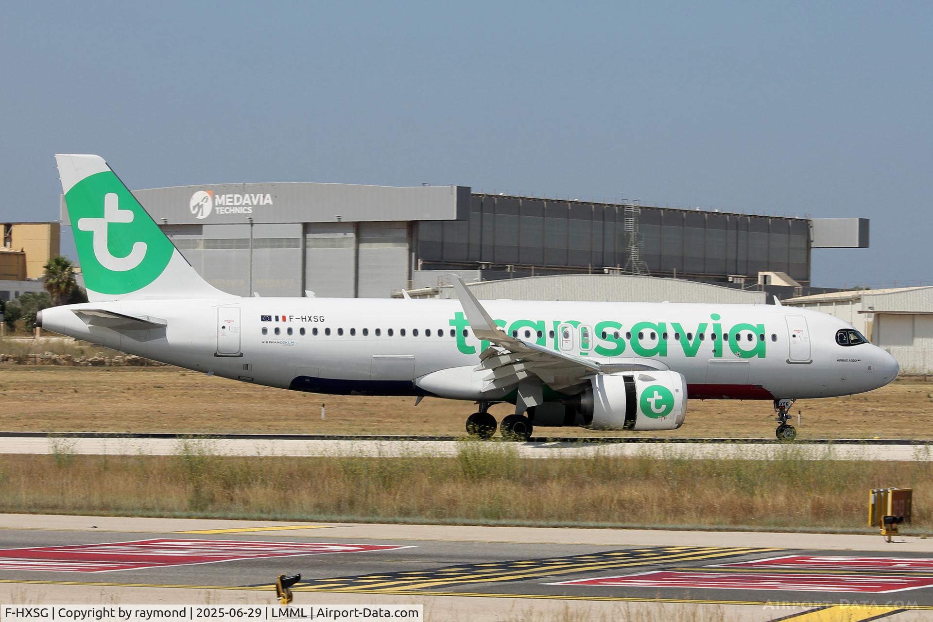 F-HXSG, Airbus A320-252N C/N 12256, Just landed on RW31 in Malta Airbus A320Neo reg F-HXSG of Transavia France.