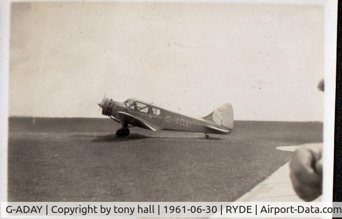 G-ADAY, Airspeed AS.5 Courier C/N 27, Ryde I O W approx 1961
