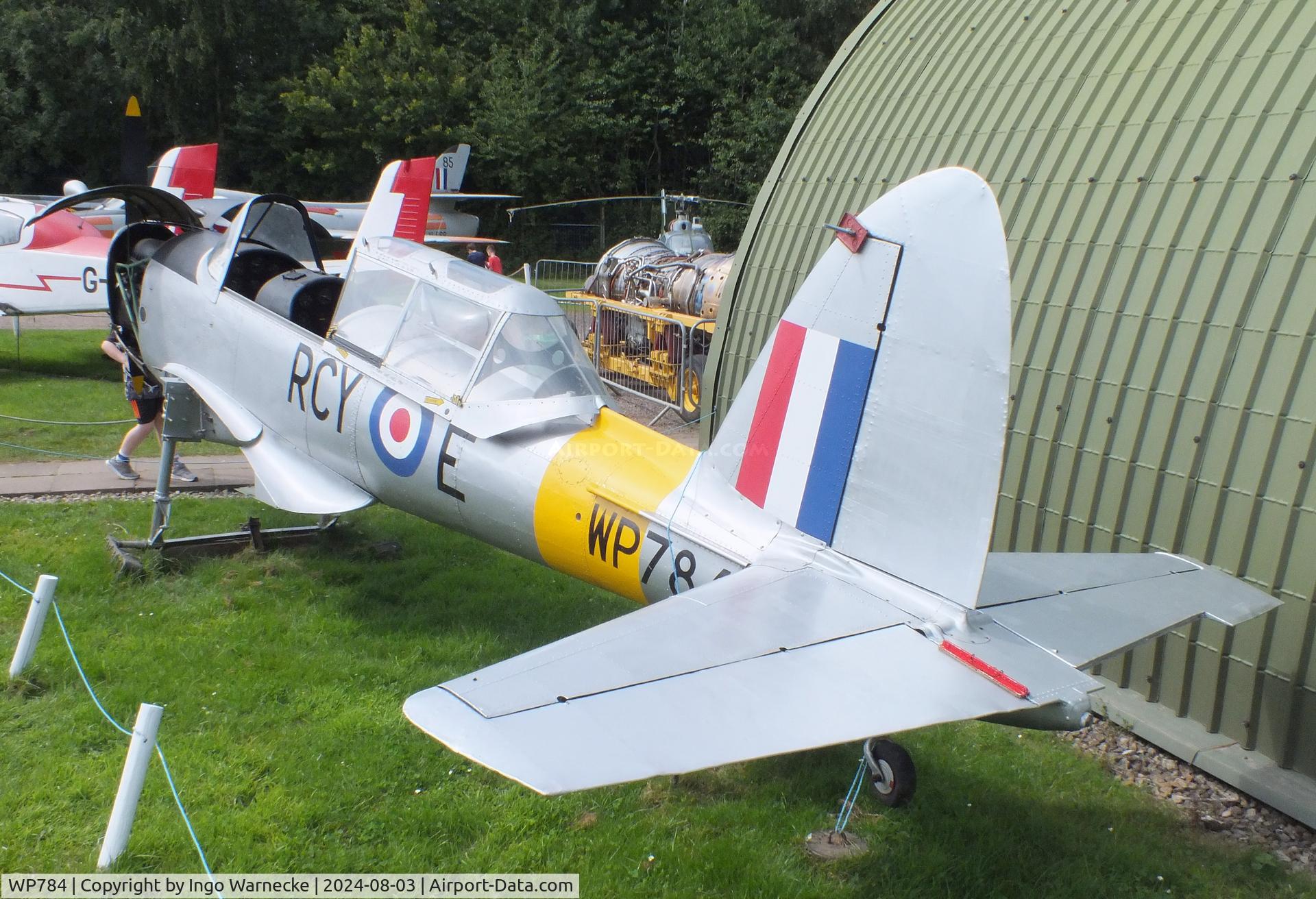 WP784, 1952 De Havilland Chipmunk T10 C/N C1/0674, De Havilland DHC-1 Chipmunk T10 (minus wings) at the East Midlands Aeropark, Castle Donington