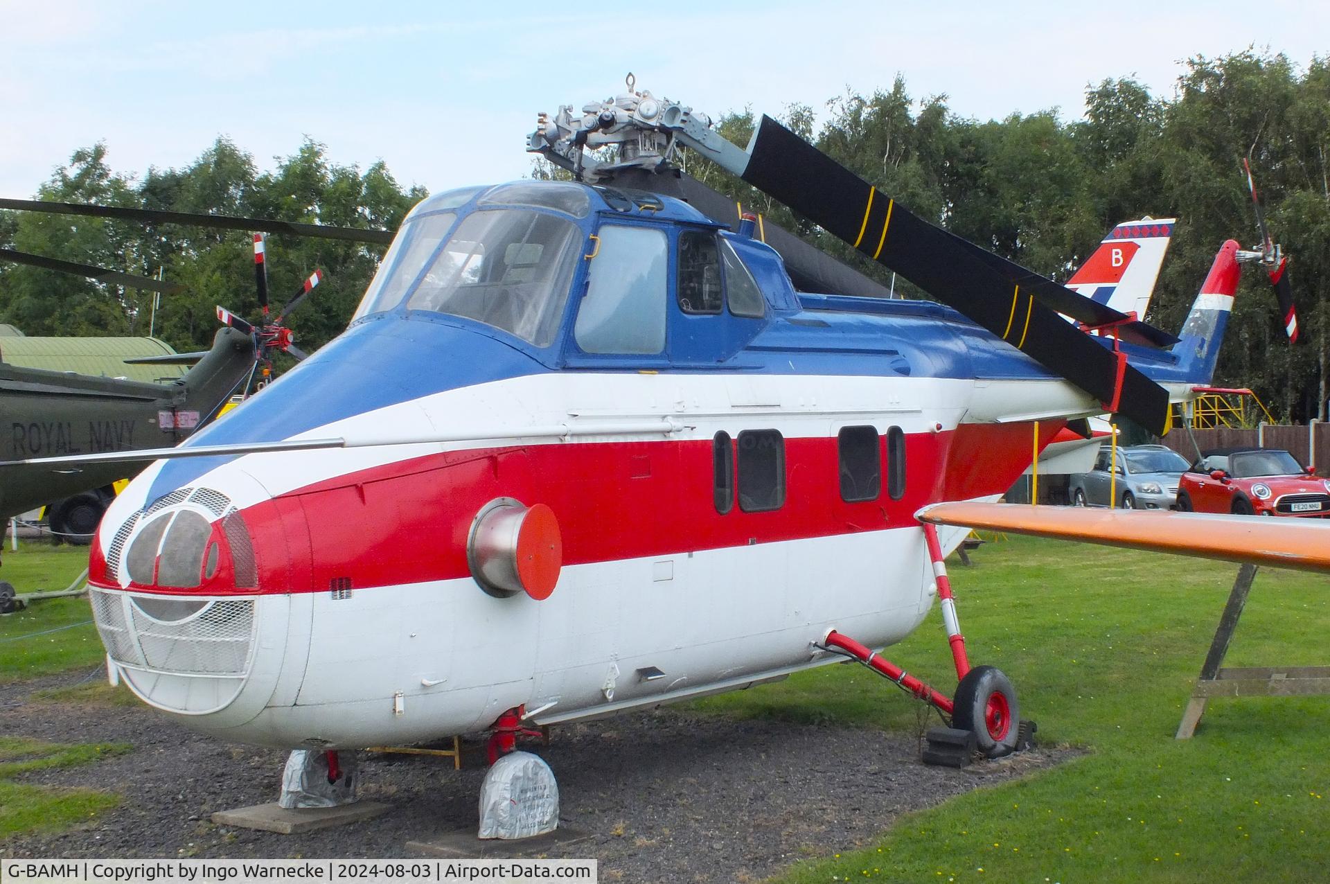 G-BAMH, 1973 Westland S.55 Whirlwind Series 3 C/N WA83, Westland WS-55 Whirlwind Srs3 at the East Midlands Aeropark, Castle Donington