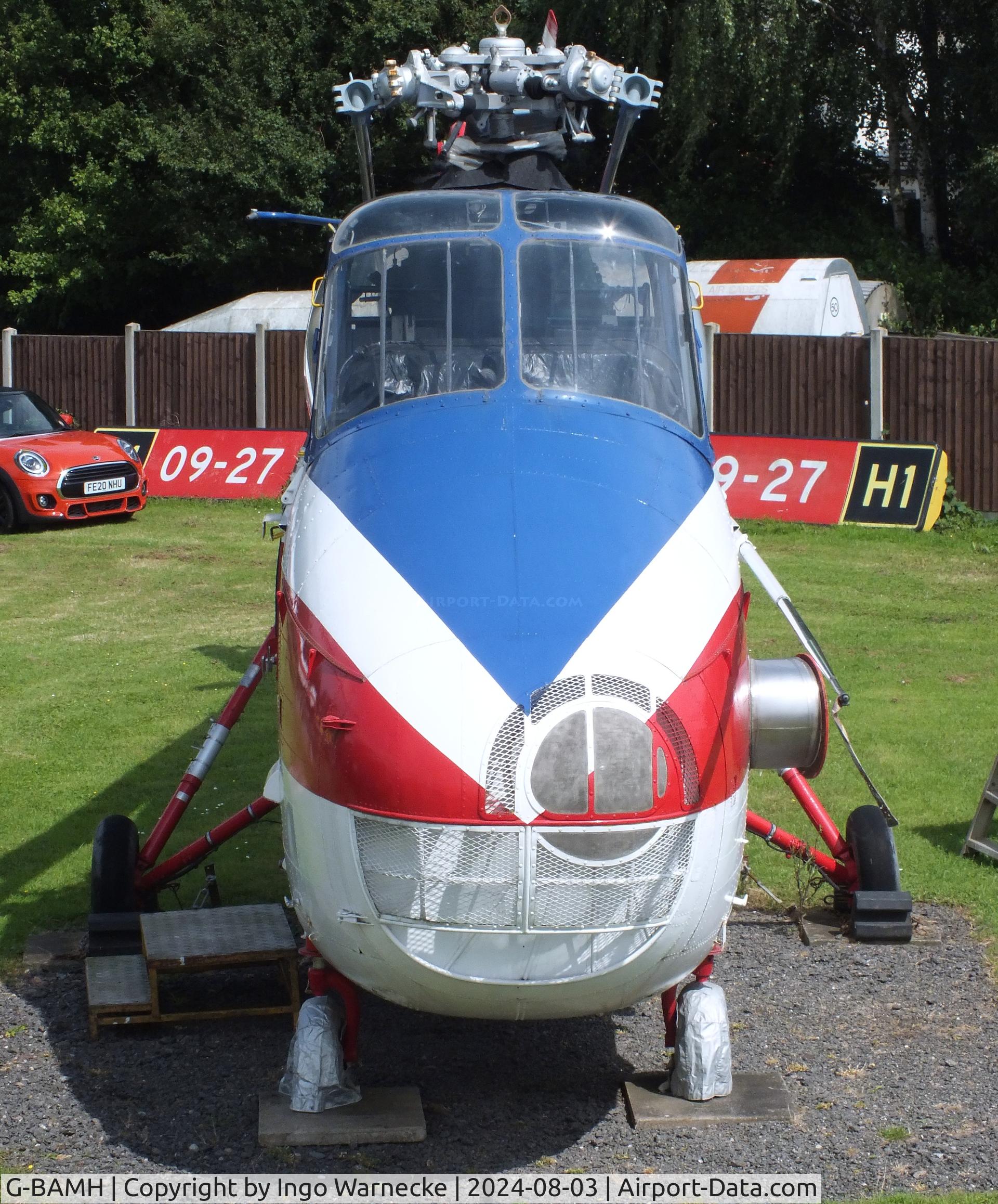 G-BAMH, 1973 Westland S.55 Whirlwind Series 3 C/N WA83, Westland WS-55 Whirlwind Srs3 at the East Midlands Aeropark, Castle Donington