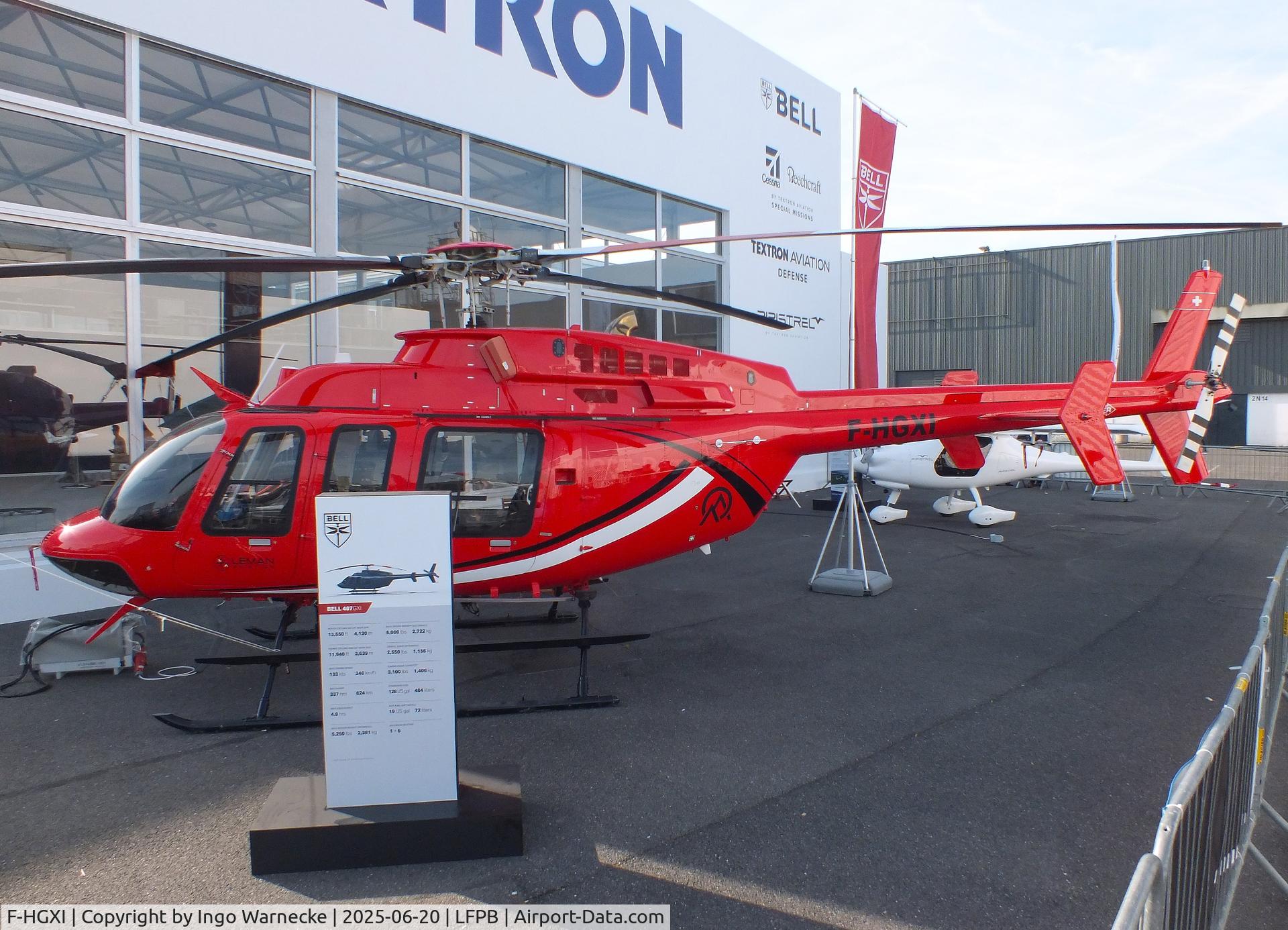 F-HGXI, Bell 407GXi C/N 54916, Bell 407GXi at the Aerosalon 2025, Paris