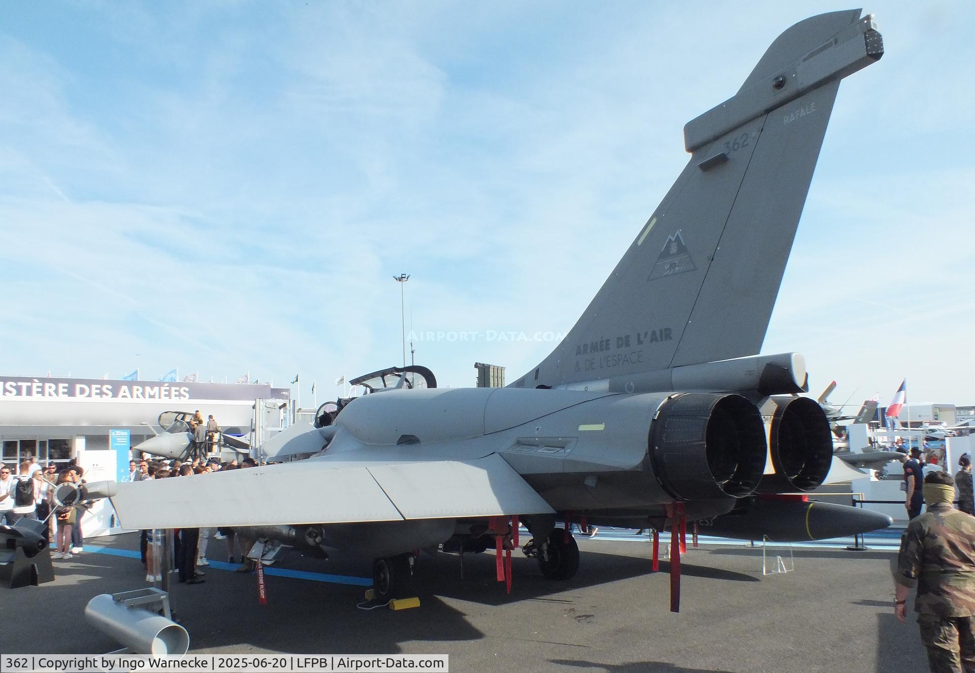 362, Dassault Rafale B C/N 362, Dassault Rafale B of the Armee de l'Air (French Air Force) at the Aerosalon 2025, Paris