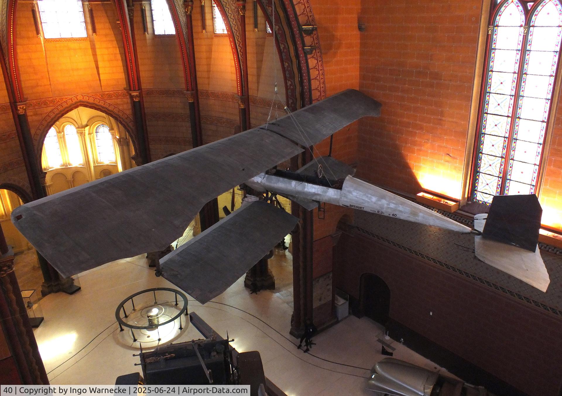 40, 1910 Breguet IV R.U1 C/N 40, Breguet IV R.U1 (Henri Brégi made the first long distance flight in Morocco - Casablanca to Fez - in 1911 in this aircraft) at the Musee des Arts et Metiers, Paris