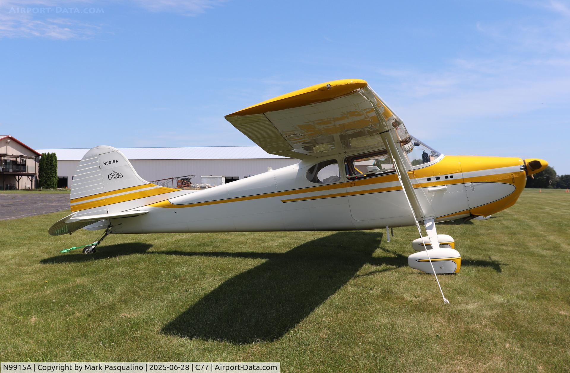 N9915A, 1950 Cessna 170A C/N 19275, Cessna 170A