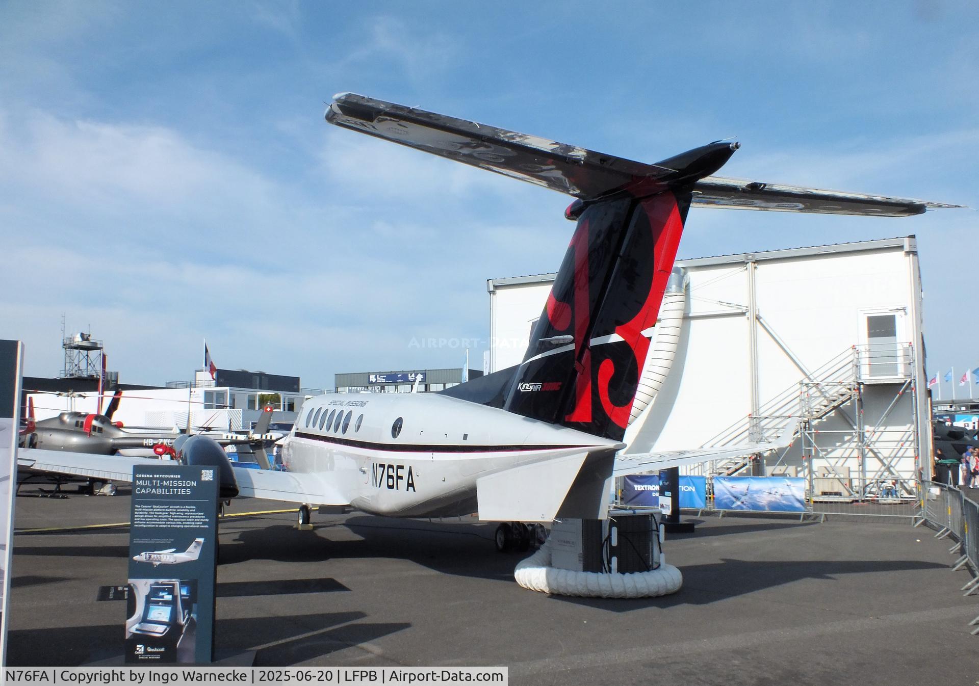 N76FA, 2019 Beech B300C King Air C/N FM-76, Beechcraft B300C King Air 360CER Special Missions at the Aerosalon 2025, Paris
