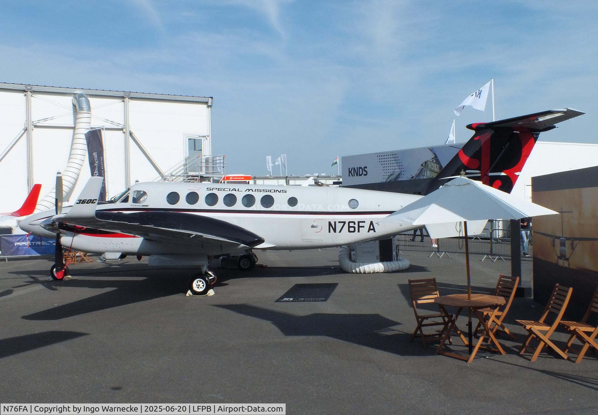 N76FA, 2019 Beech B300C King Air C/N FM-76, Beechcraft B300C King Air 360CER Special Missions at the Aerosalon 2025, Paris