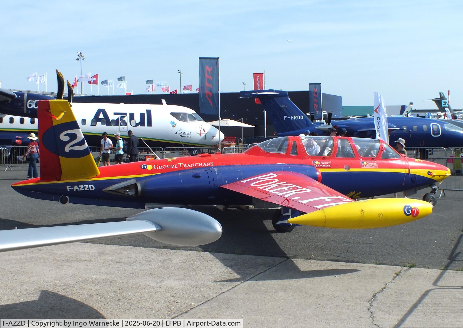 F-AZZD, Fouga CM-170 Magister C/N 411, Fouga CM.170 Magister of the Patrouille Tranchant at the Aerosalon 2025, Paris