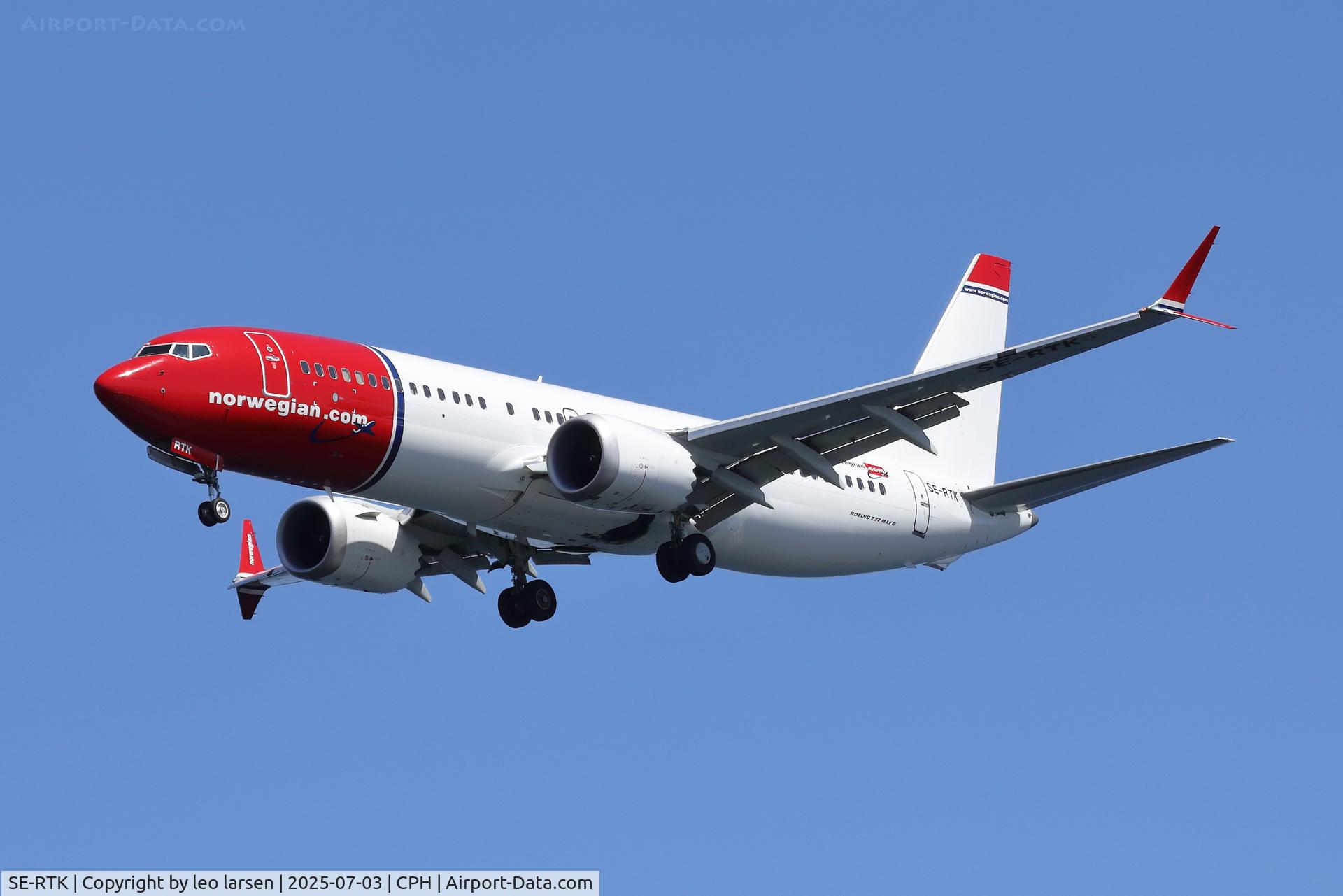 SE-RTK, 2023 Boeing 737-8 MAX C/N 62922, Copenhagen 3.7.2025 l/d R-30
