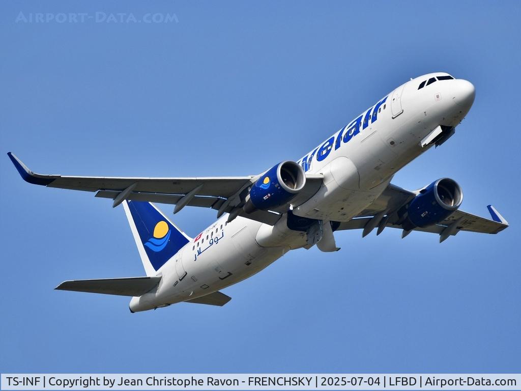 TS-INF, 2013 Airbus A320-214 C/N 5867, Bordeaux (BOD)	Tunis (TUN)	BJ719