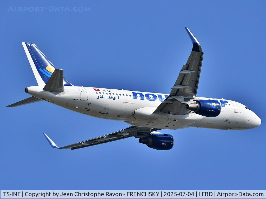 TS-INF, 2013 Airbus A320-214 C/N 5867, Bordeaux (BOD)	Tunis (TUN)	BJ719