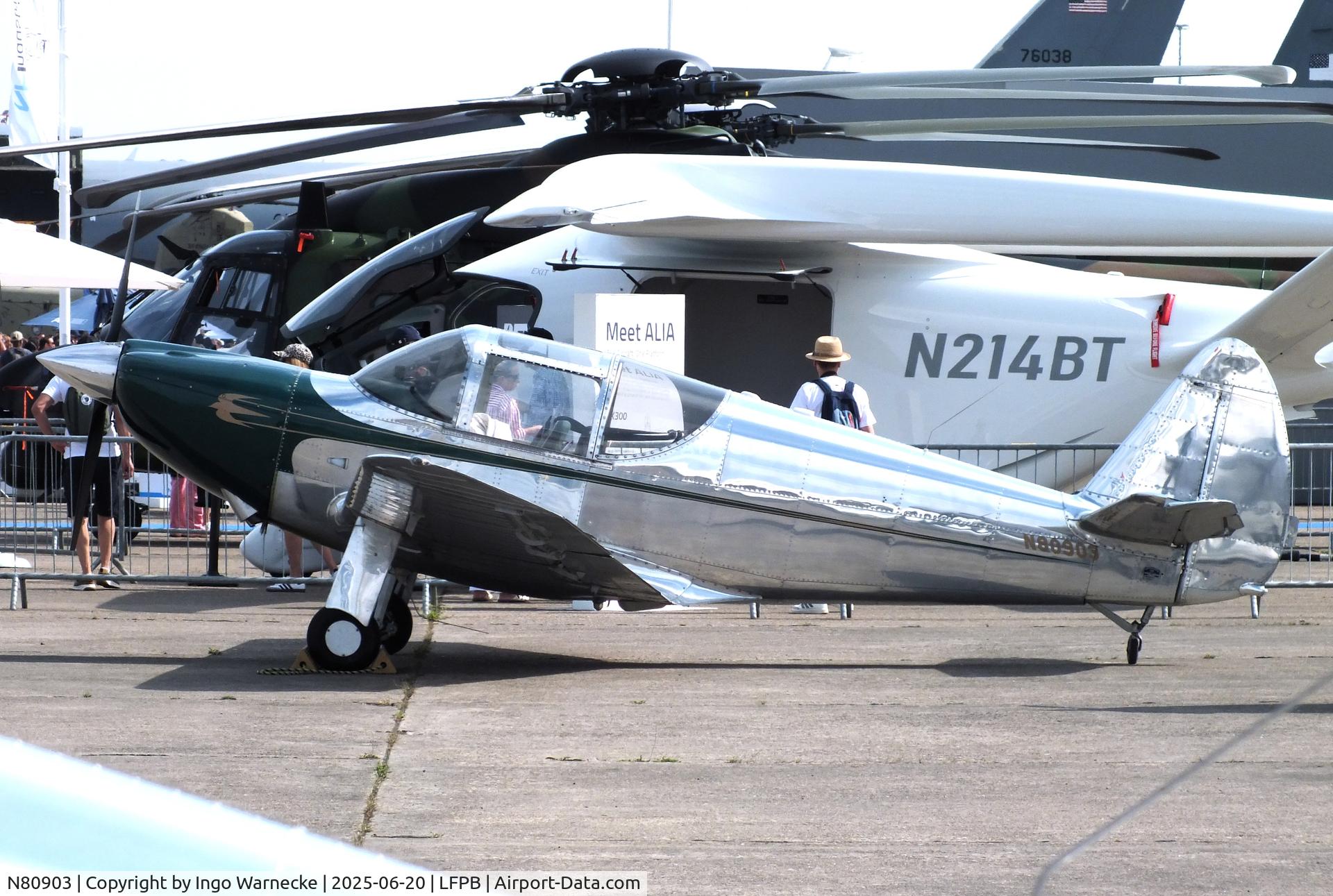 N80903, 1946 Globe GC-1B Swift C/N 306, Globe GC-1B Swift at the Aerosalon 2025, Paris