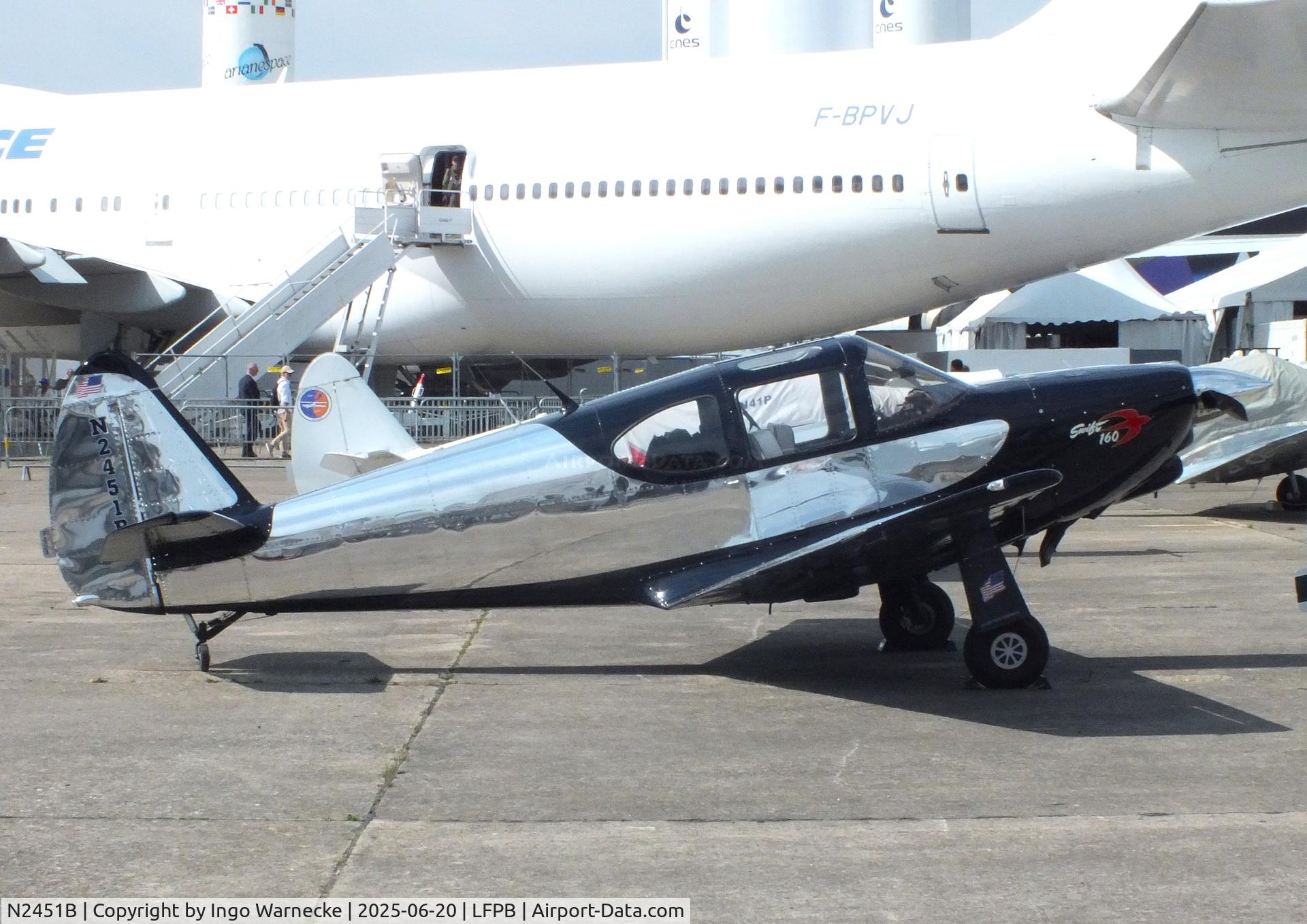 N2451B, 1951 Temco GC-1B Swift C/N 3751, Temco GC-1B Swift at the Aerosalon 2025, Paris