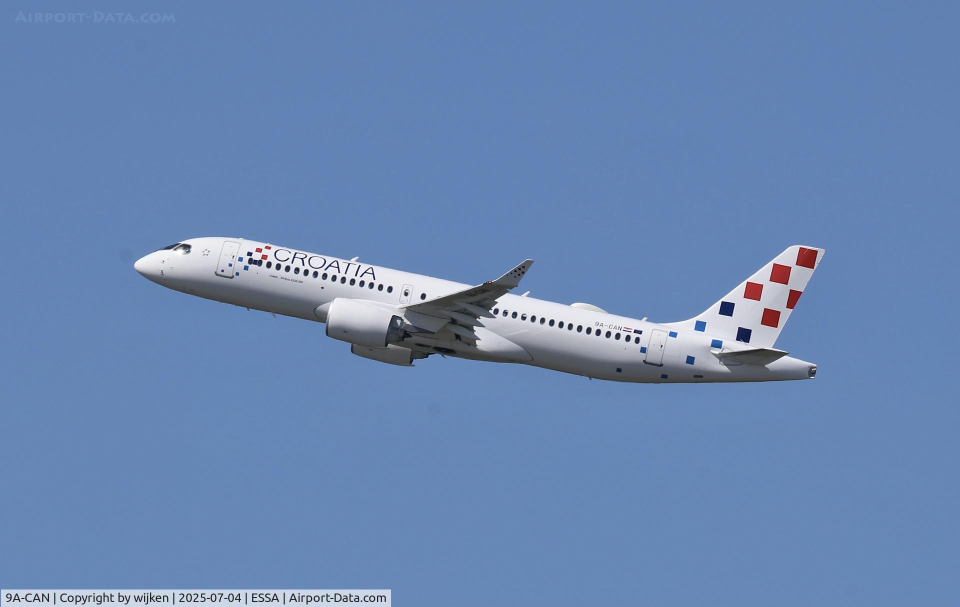 9A-CAN, 2025 Airbus Canada A220-300 C/N 55363, Rwy 19R