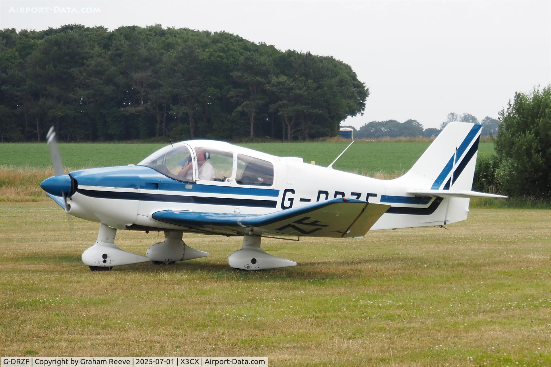 G-DRZF, 1970 CEA DR-360 Chevalier C/N 451, Departing from Northrepps.
