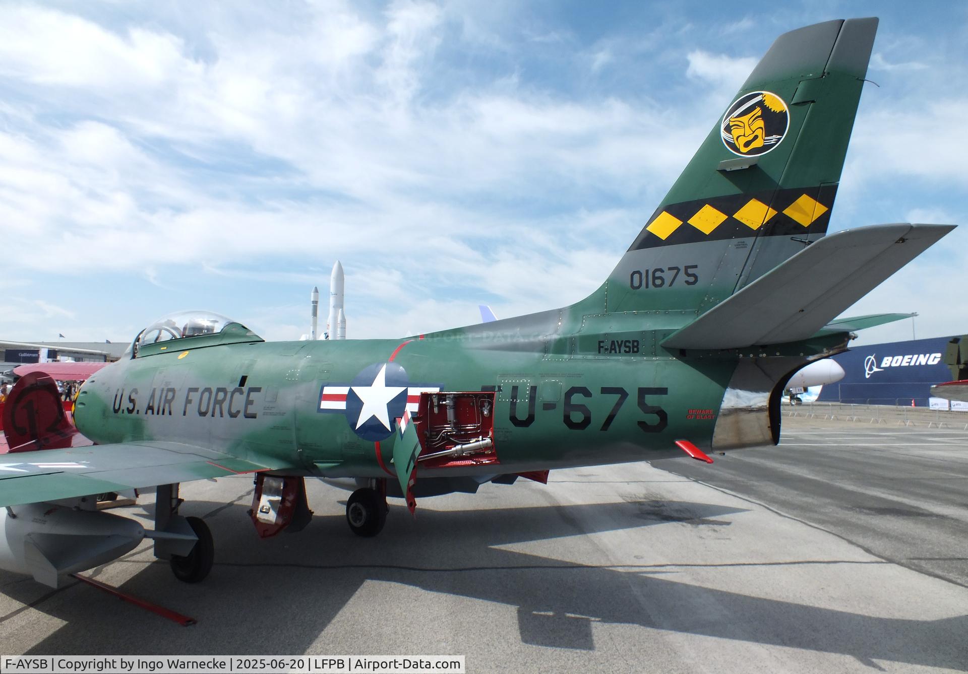 F-AYSB, 1958 Canadair CL-13B Sabre 6 C/N S6-1675, Canadair CL-13B Sabre 6 (F-86) at the Aerosalon 2025, Paris
