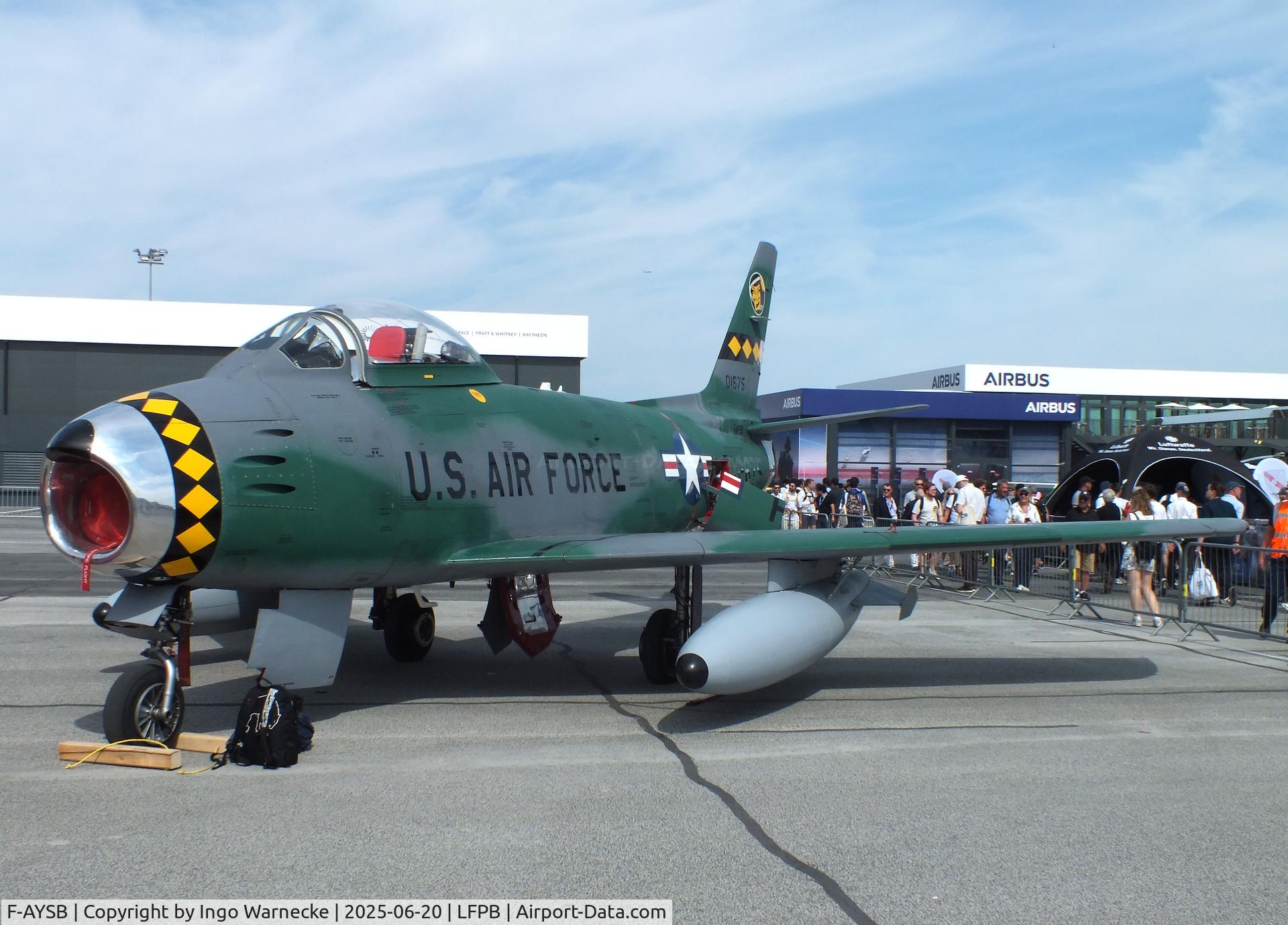 F-AYSB, 1958 Canadair CL-13B Sabre 6 C/N S6-1675, Canadair CL-13B Sabre 6 (F-86) at the Aerosalon 2025, Paris