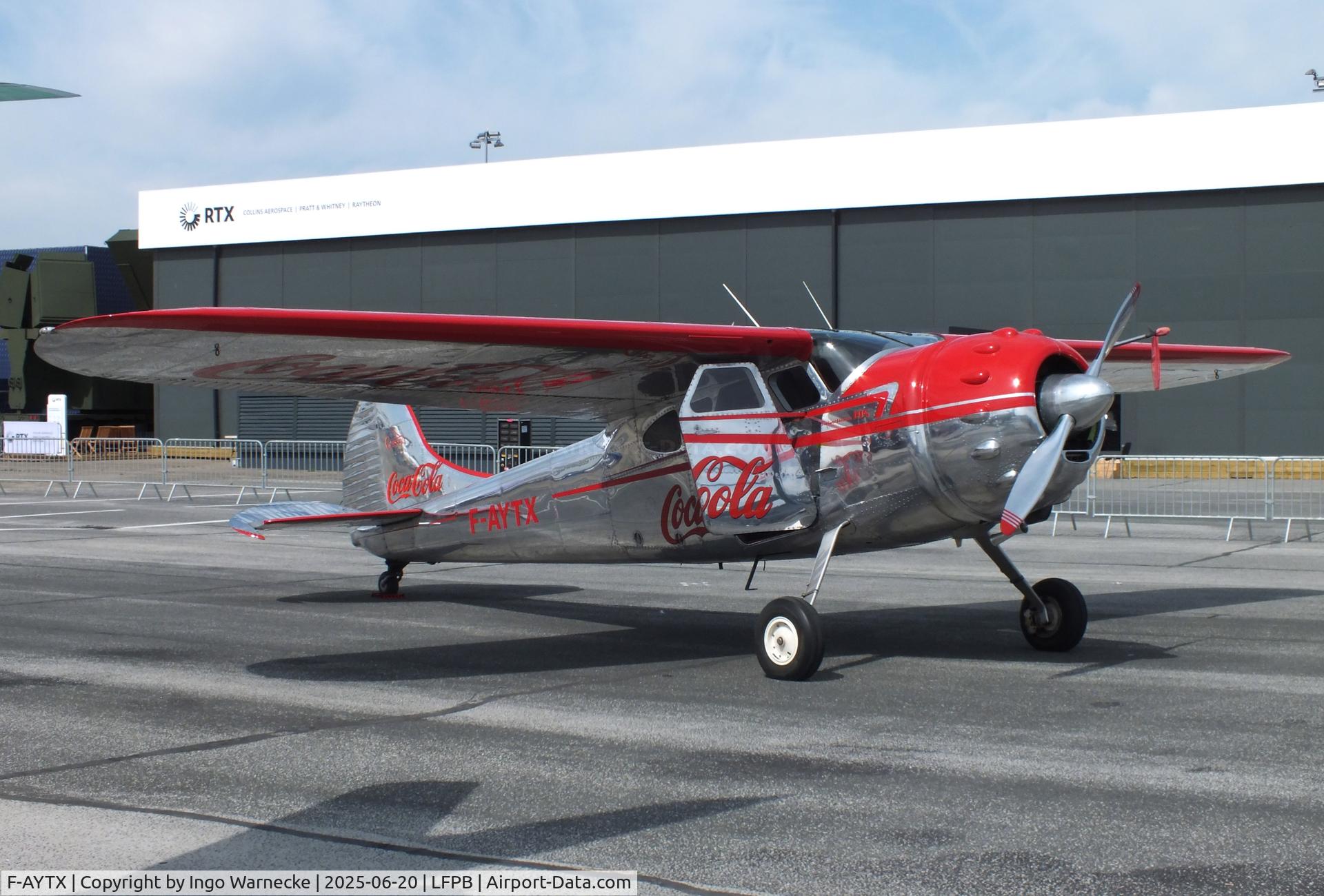 F-AYTX, 1950 Cessna 195 C/N 7496, Cessna 195 at the Aerosalon 2025, Paris