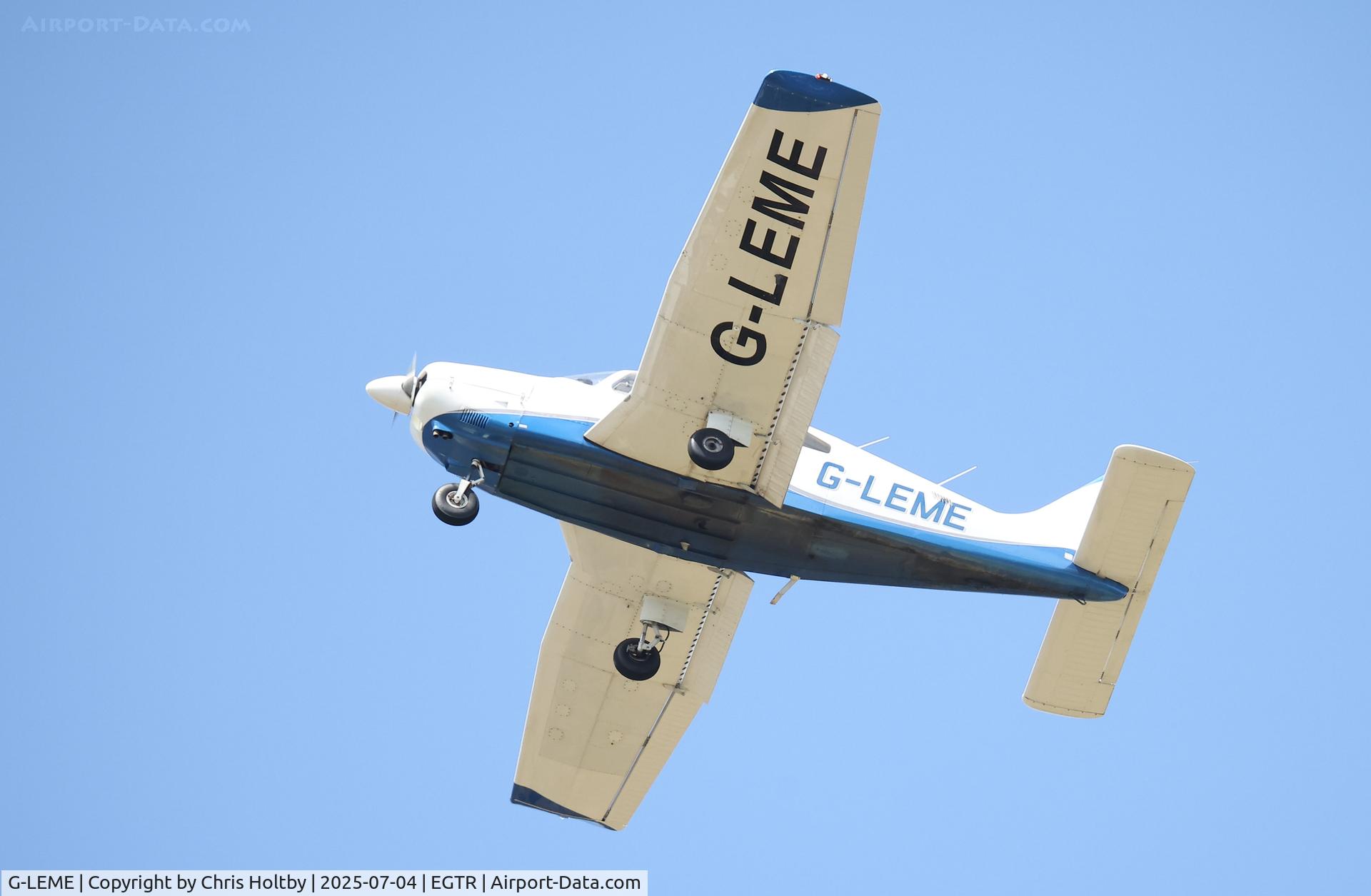 G-LEME, 1986 Piper PA-28-181 Cherokee Archer II C/N 28-8690017, Over Elstree Aerodrome