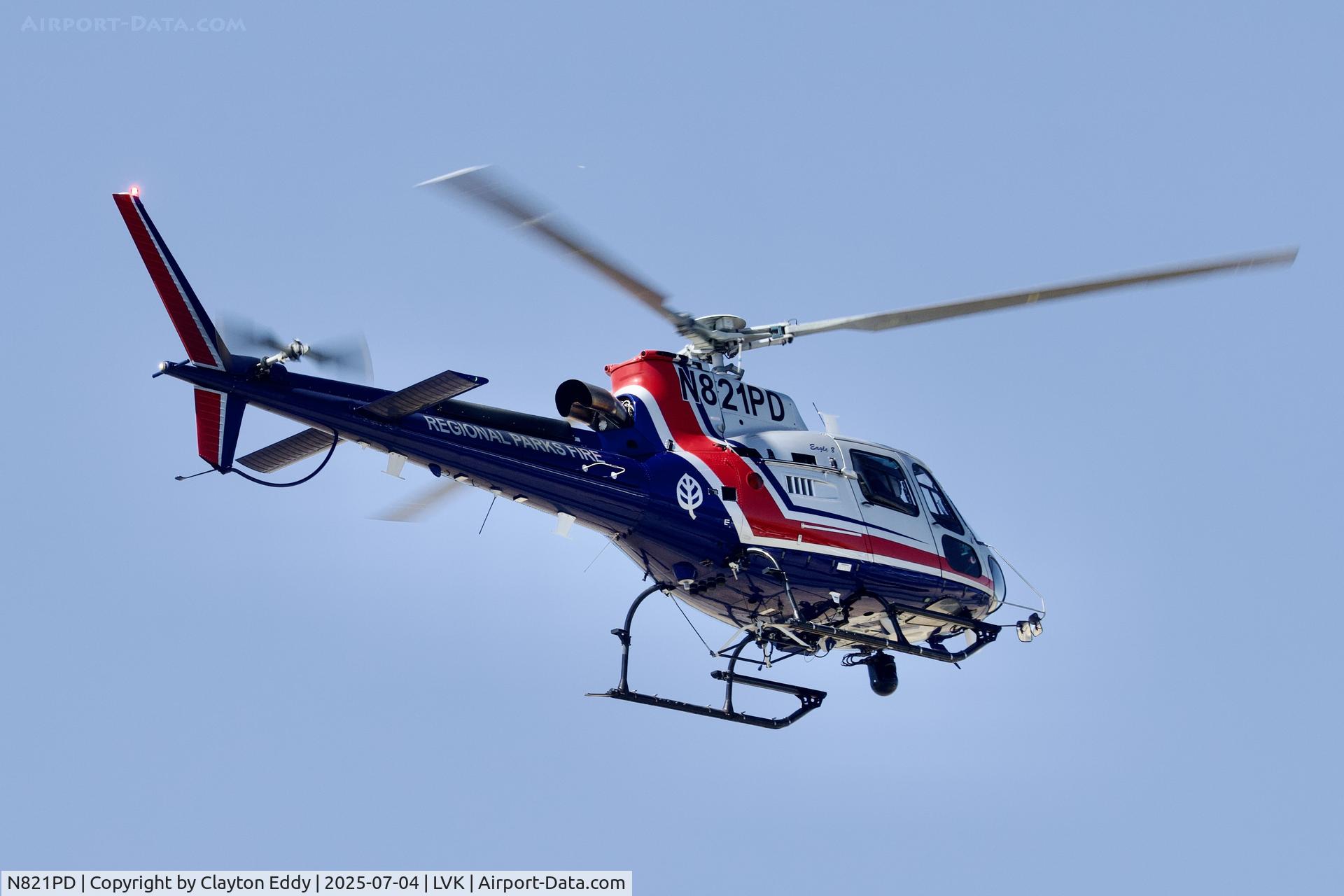 N821PD, 2021 Airbus Helicopters AS-350B-3 Ecureuil C/N 8914, Livermore airport in California 2025