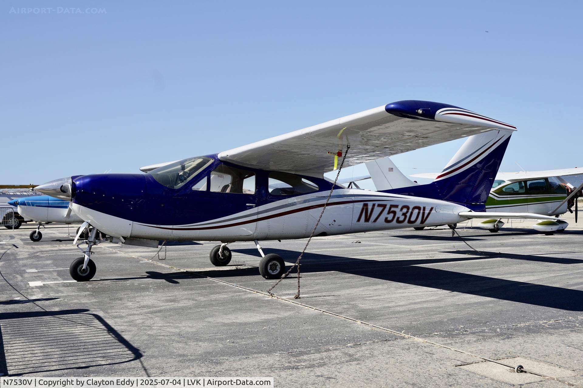 N7530V, 1976 Cessna 177RG Cardinal C/N 177RG0827, 4th July Livermore airport in California 2025