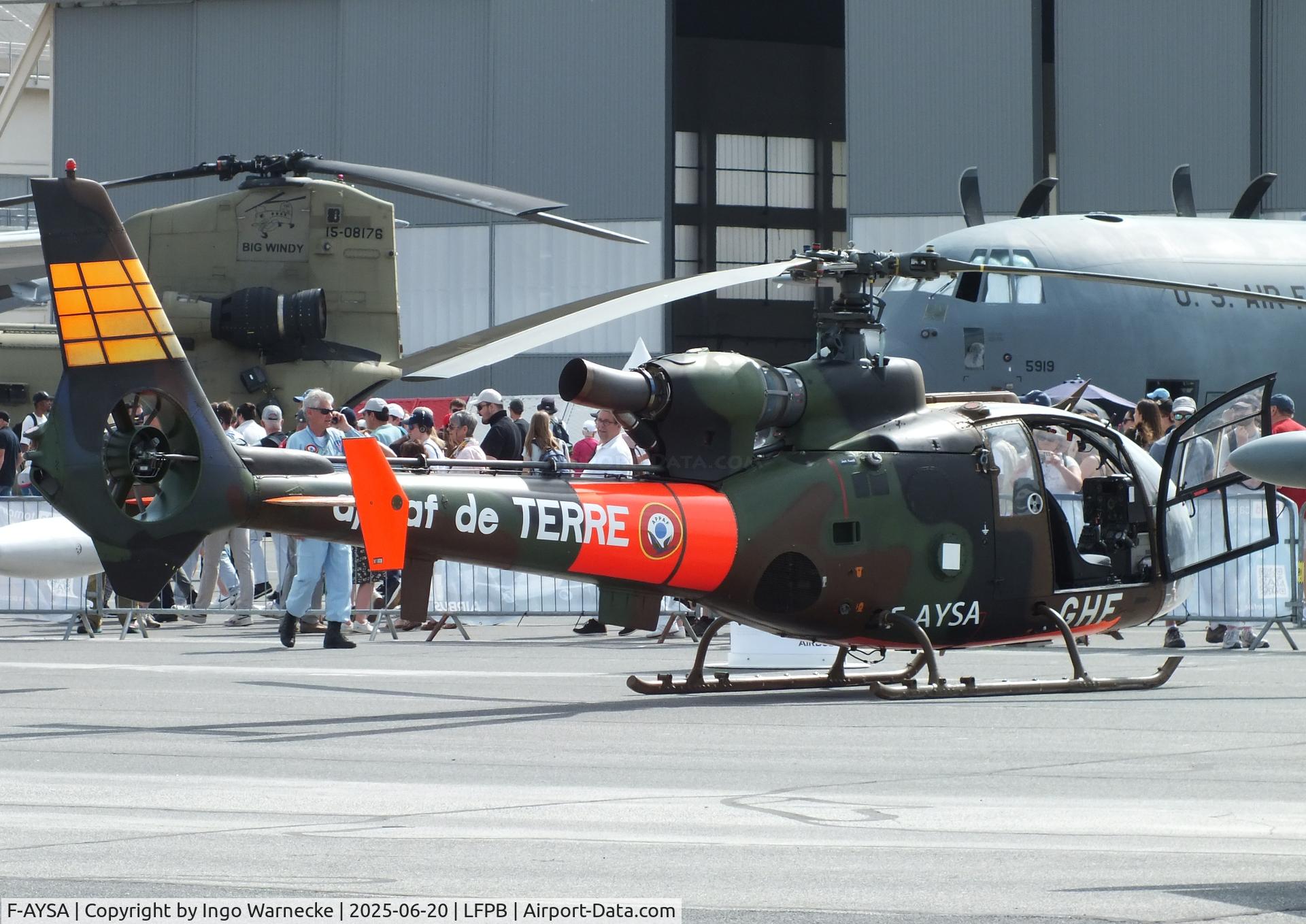 F-AYSA, Aérospatiale SA-341F Gazelle C/N 1353, Aérospatiale SA.341F Gazelle at the Aerosalon 2025, Paris