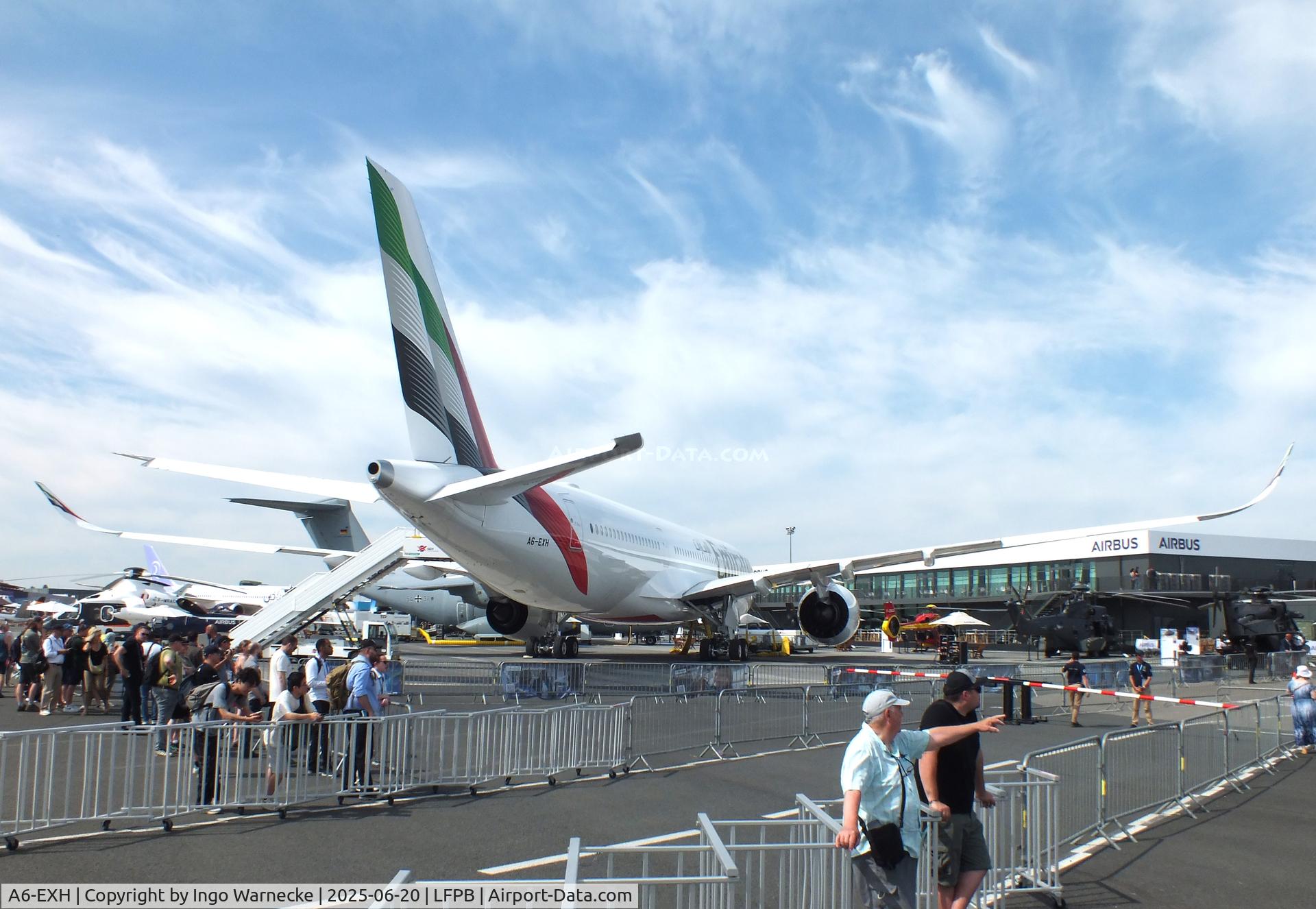 A6-EXH, 2025 Airbus A350-941 C/N 0695, Airbus A350-941 of Emirates at the Aerosalon 2025, Paris