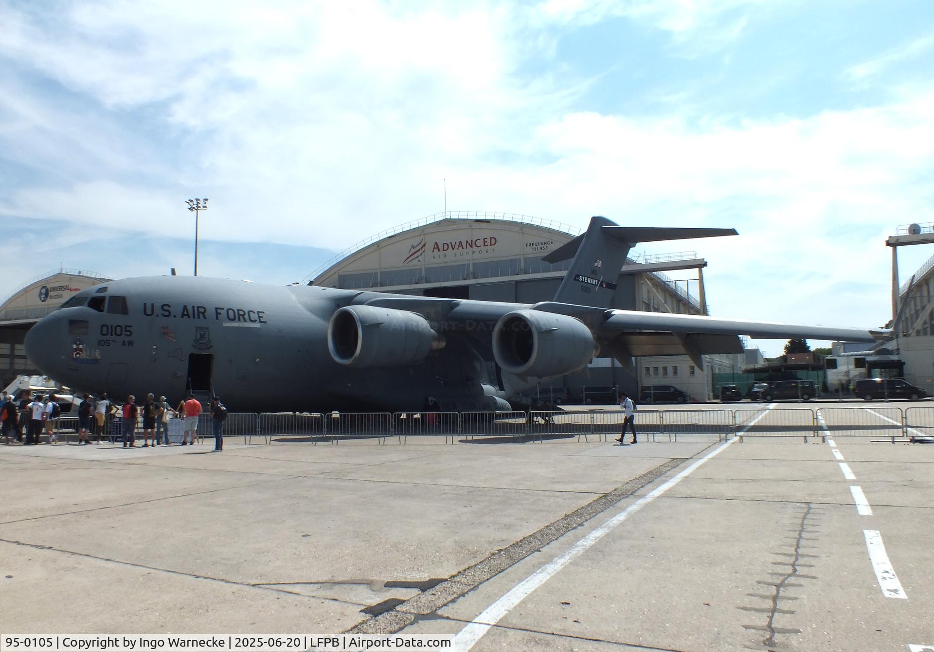 95-0105, 1995 McDonnell Douglas C-17A Globemaster III C/N P-30, McDonnell Douglas C-17A Globemaster III of the USAF NY ANG at the Aerosalon 2025, Paris