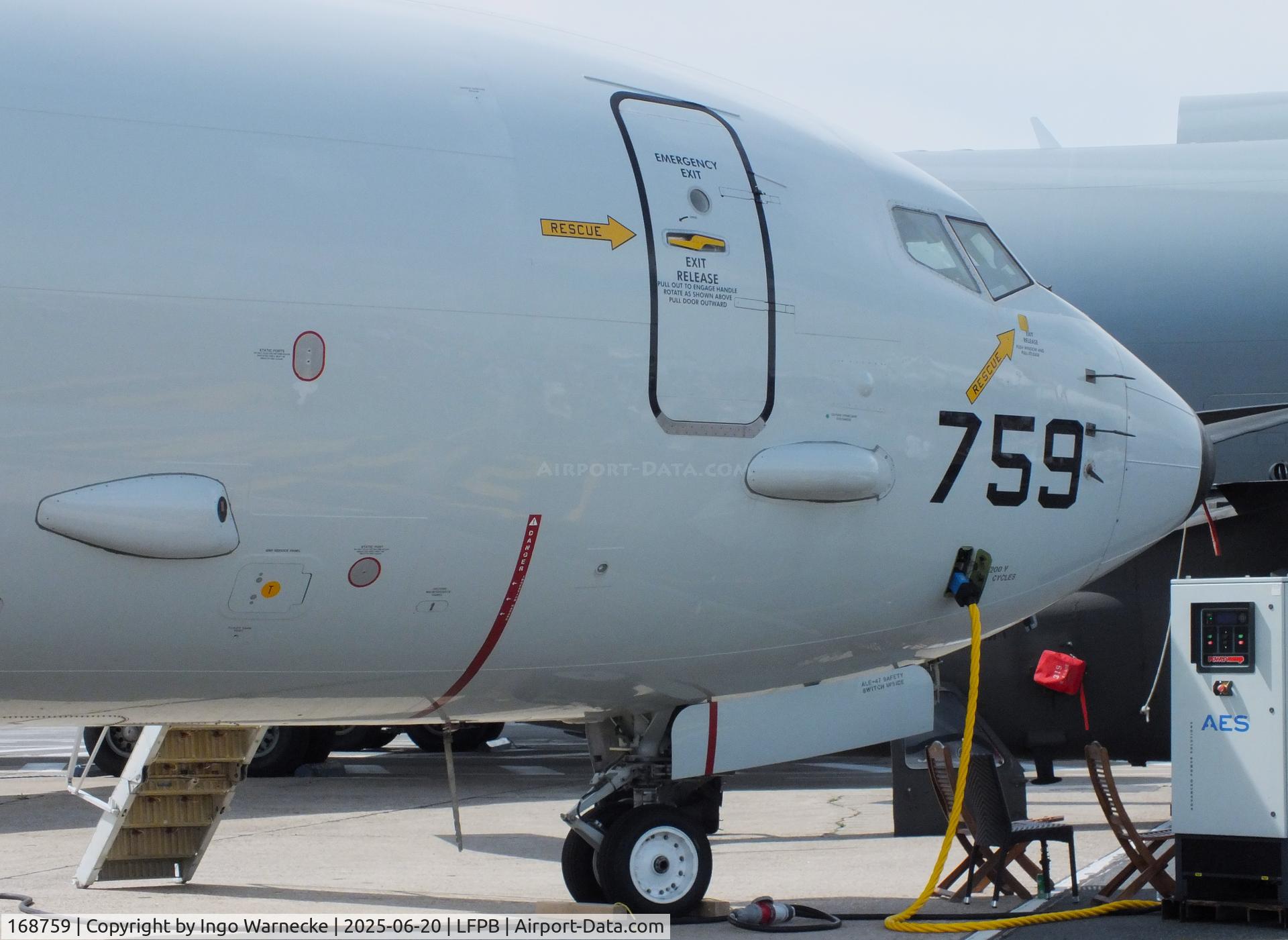 168759, 2014 Boeing P-8A Poseidon C/N 42255, Boeing P-8A Poseidon of the US Navy at the Aerosalon 2025, Paris