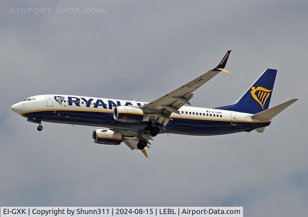 EI-GXK, 2018 Boeing 737-800 C/N 44860, Landing rwy 24R with blended scimitar winglets
