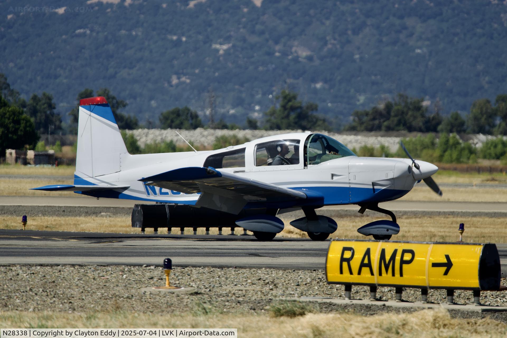 N28338, 1977 Grumman American AA-5B Tiger C/N AA5B0569, 4th July Livermore airport in California 2025