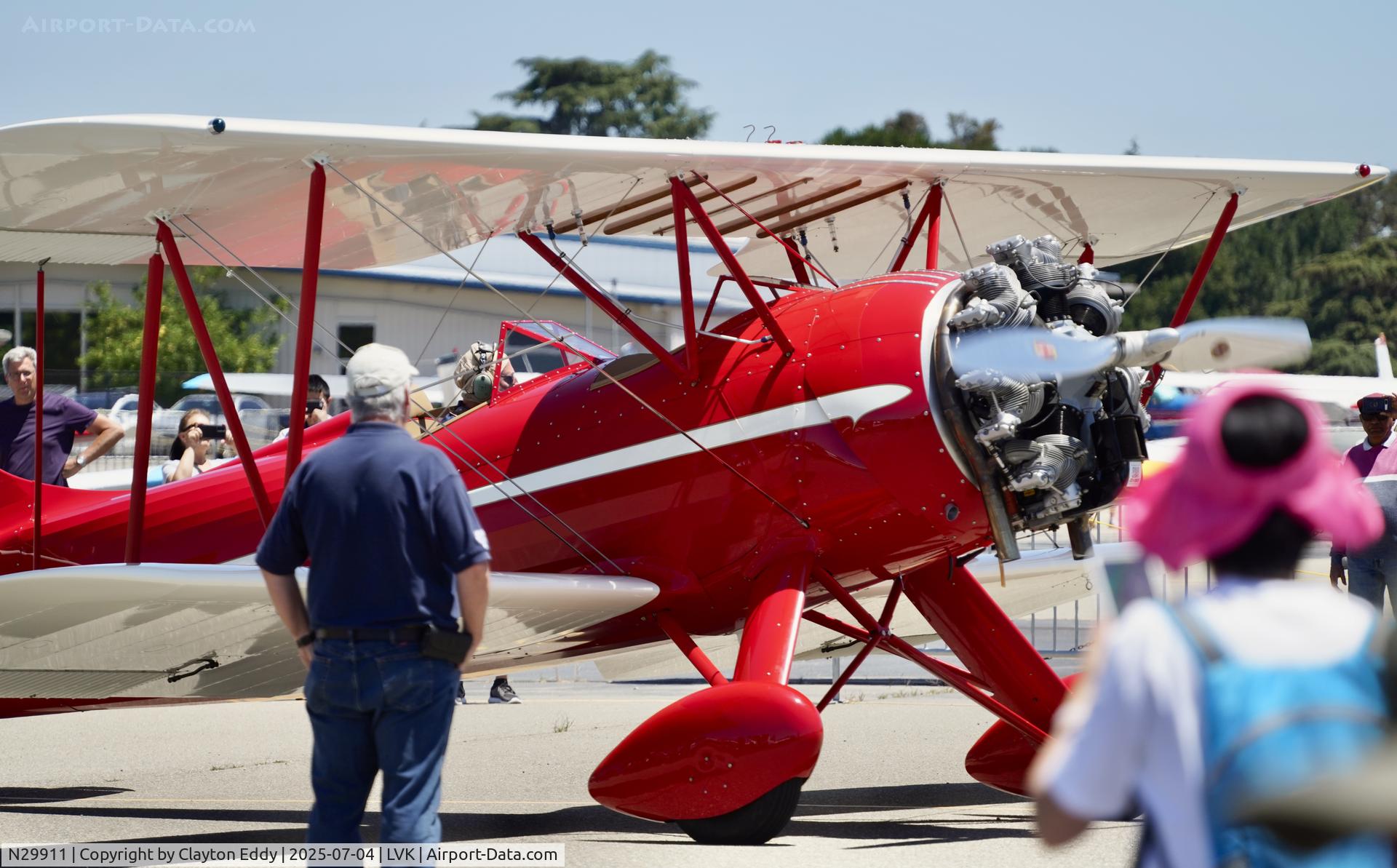 N29911, 1940 Waco UPF-7 C/N 5408, 4th July Livermore airport in California 2025