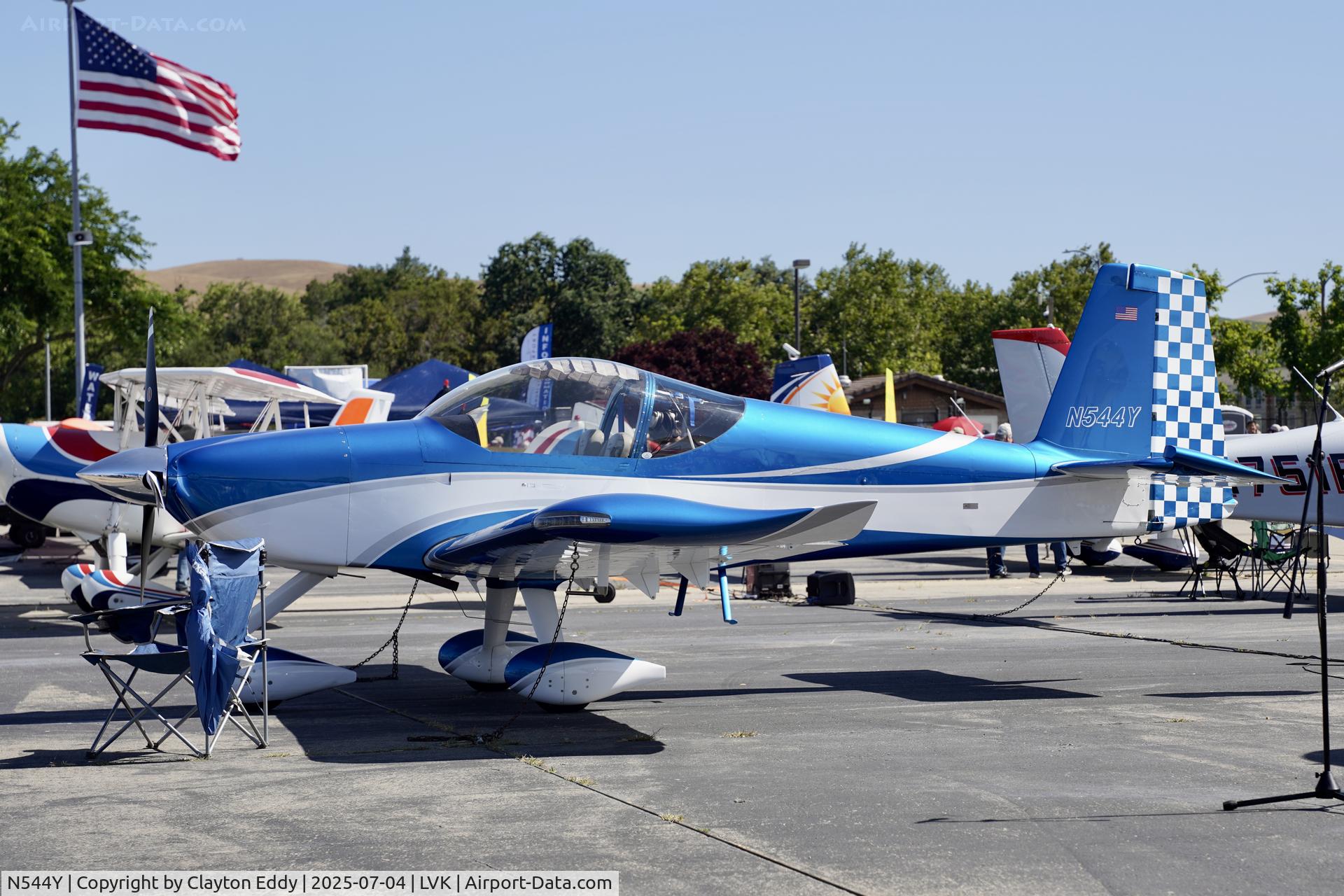N544Y, 2021 Vans RV-14A C/N 140354, 4th July Livermore airport in California 2025