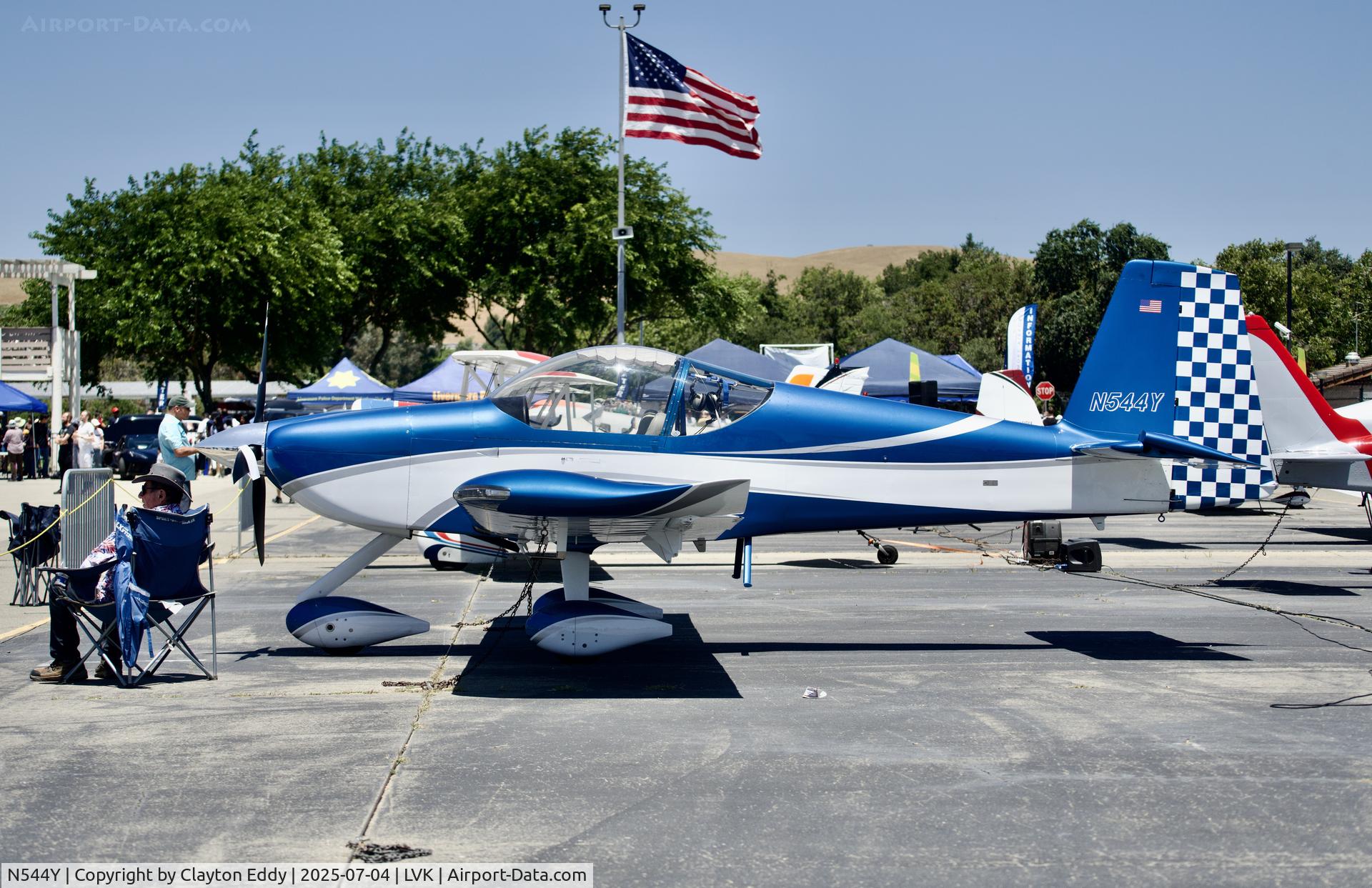 N544Y, 2021 Vans RV-14A C/N 140354, 4th July Livermore airport in California 2025