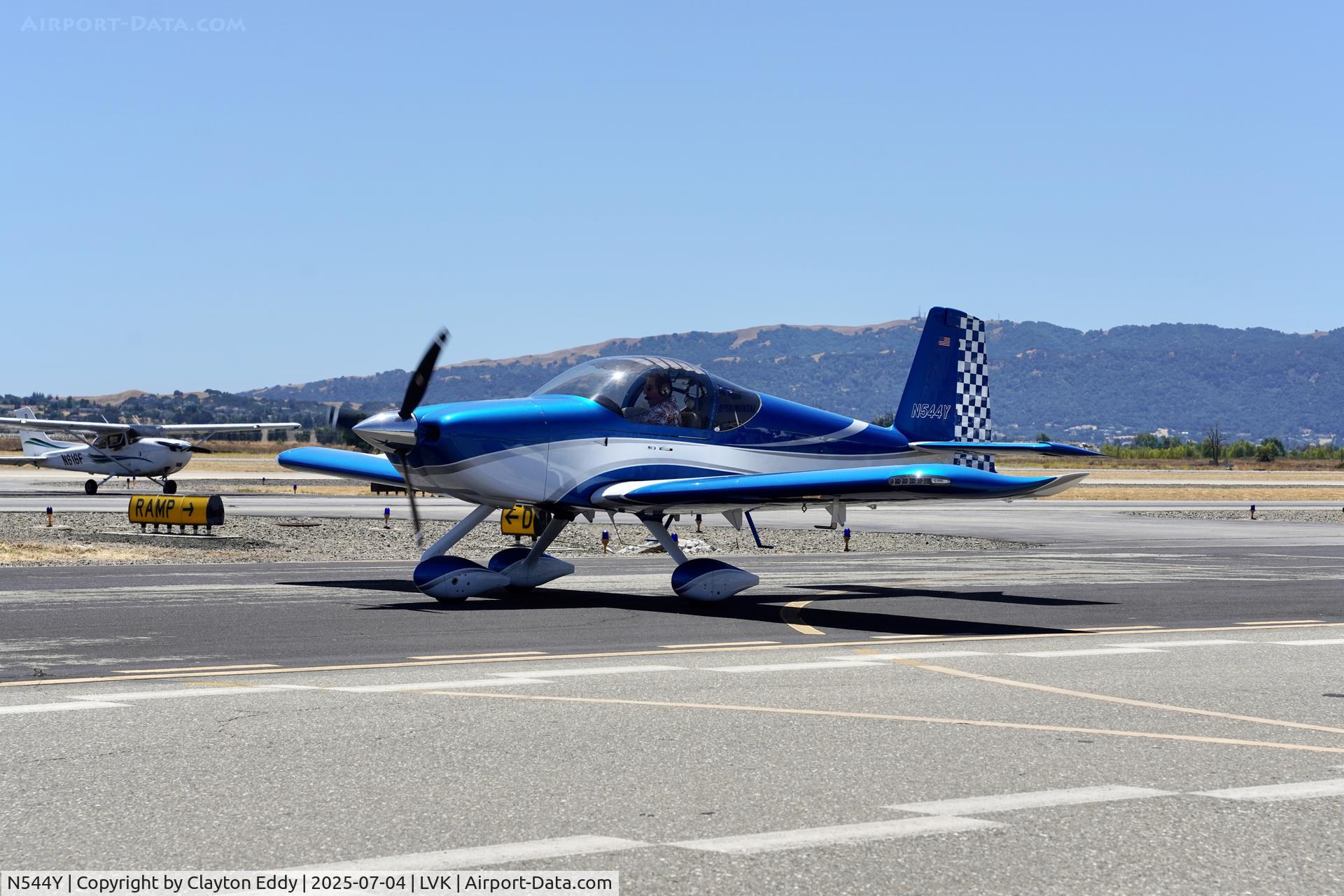 N544Y, 2021 Vans RV-14A C/N 140354, 4th July Livermore airport in California 2025