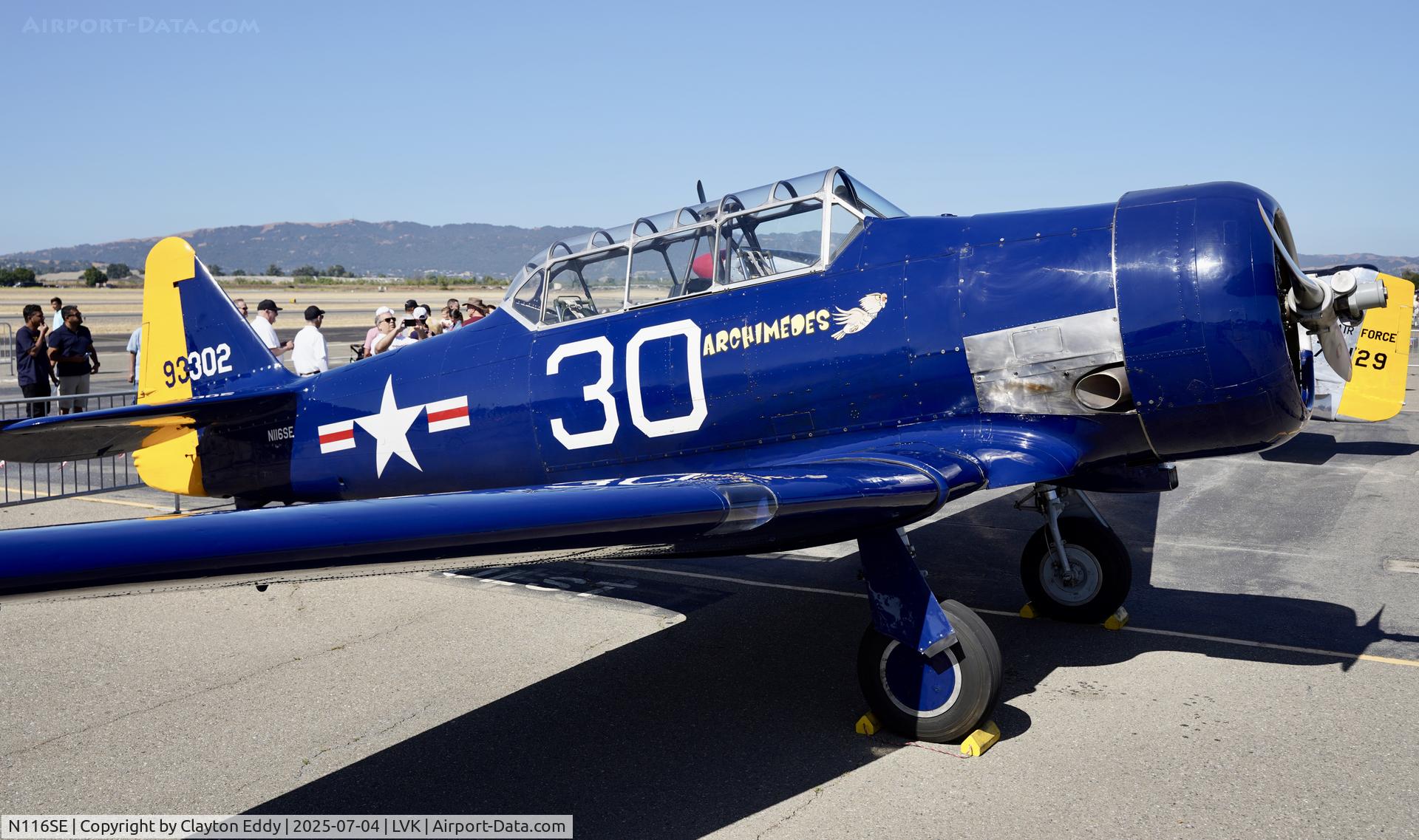 N116SE, 1959 North American T-6G Texan C/N 168-406, 4th July Livermore airport in California 2025
