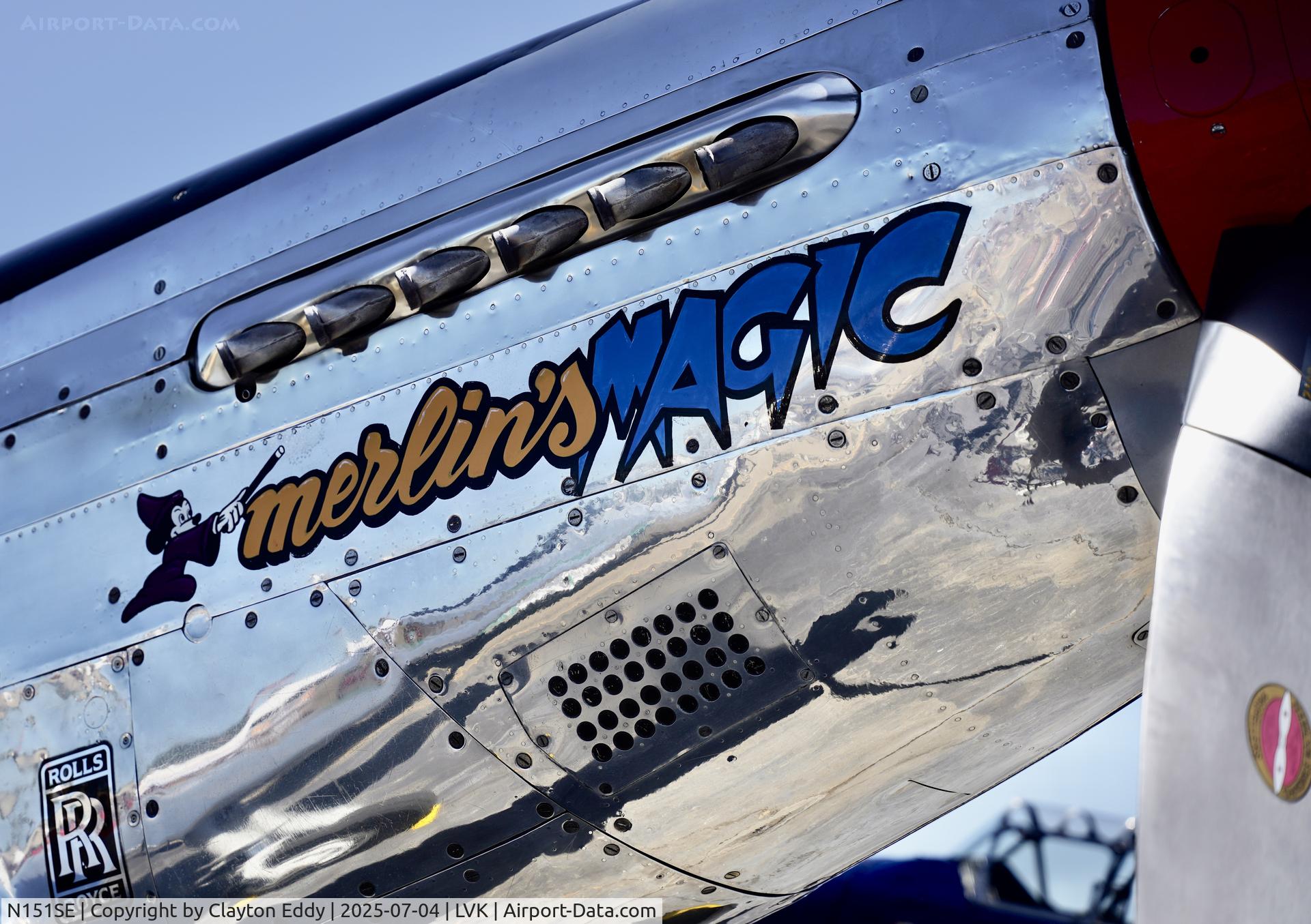 N151SE, 1944 North American P-51D Mustang C/N 122-39588 (44-73129), 4th July Livermore airport in California 2025