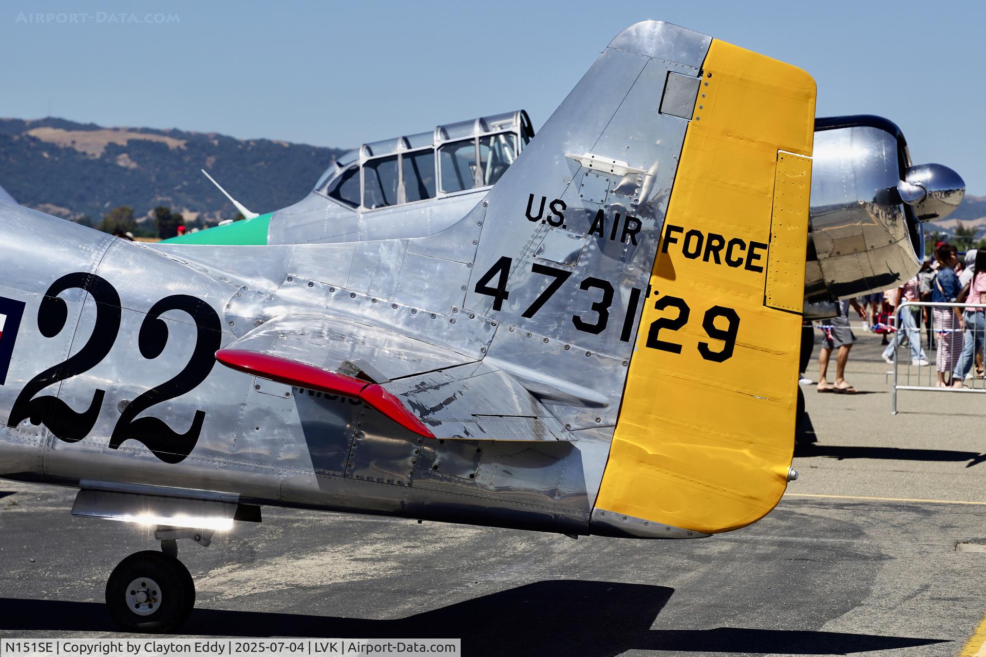 N151SE, 1944 North American P-51D Mustang C/N 122-39588 (44-73129), 4th July Livermore airport in California 2025