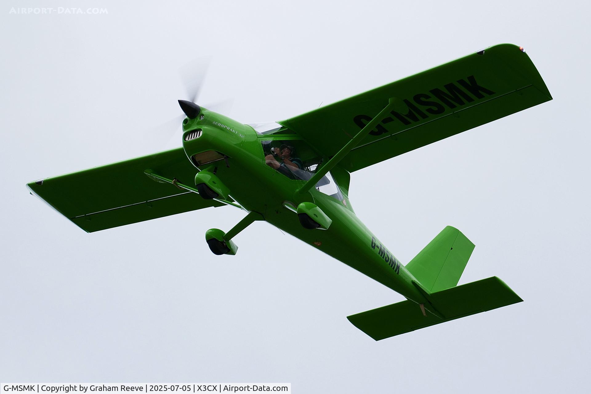 G-MSMK, 2023 Aeroprakt A32 Vixxen C/N LAA 411-15881, Departing from Northrepps.