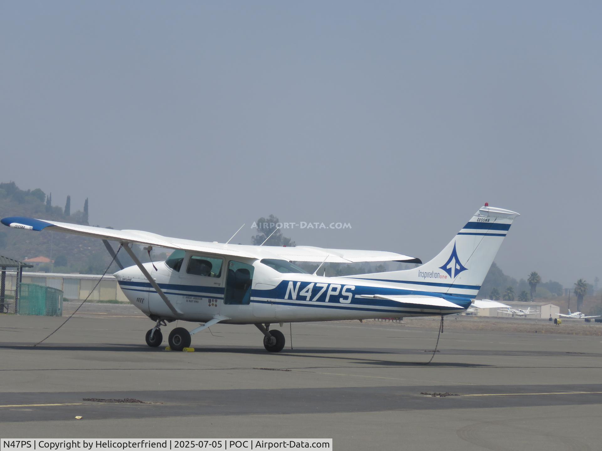 N47PS, 1973 Cessna 182P Skylane C/N 18262767, Parked in transit parking